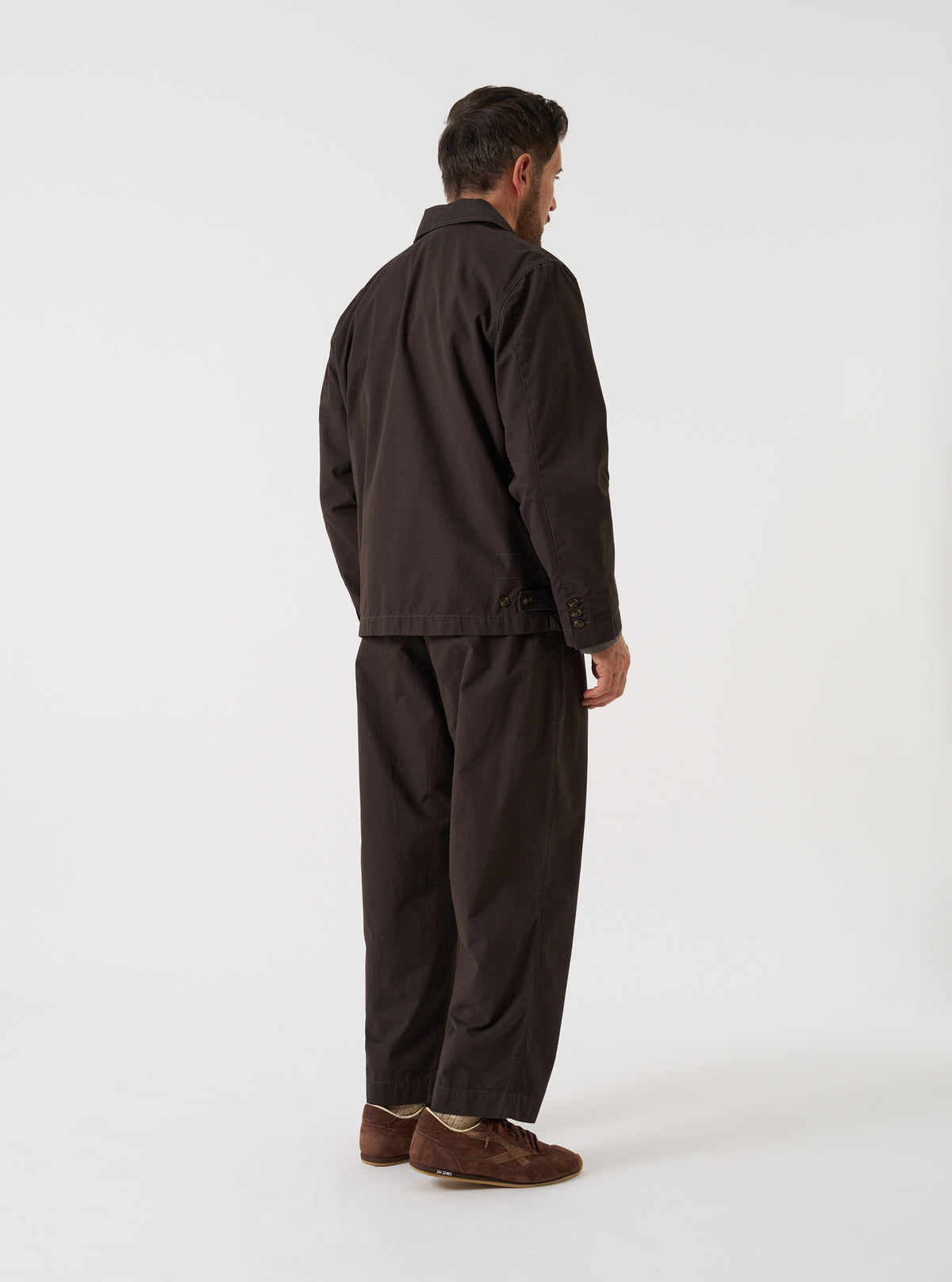 Brown Micro Canvas Warmus Jacket