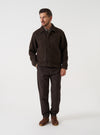 Brown Micro Canvas Military Chino