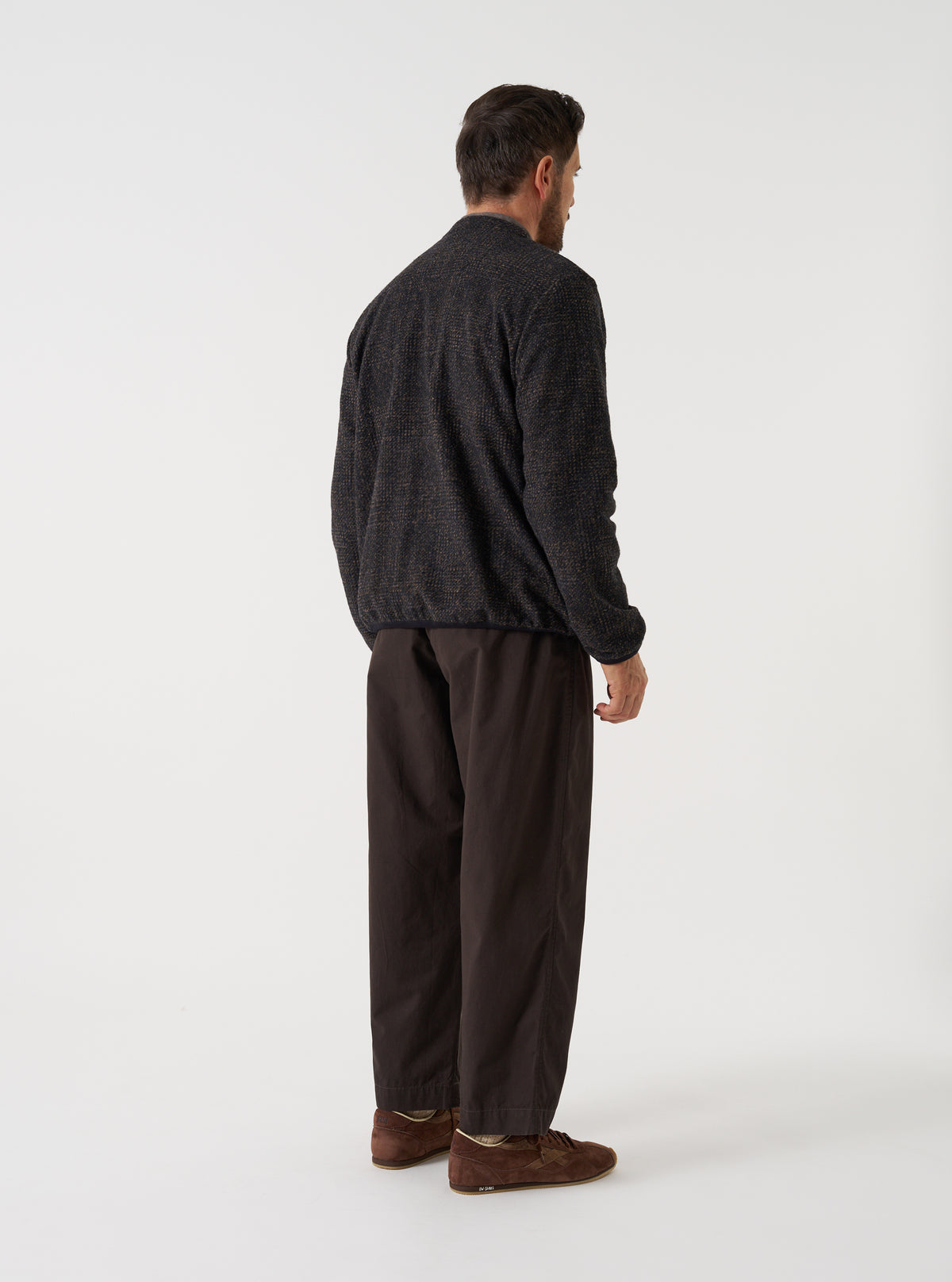 Brown Micro Canvas Oxford Pant