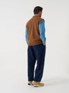 Navy Micro Canvas Oxford Pant