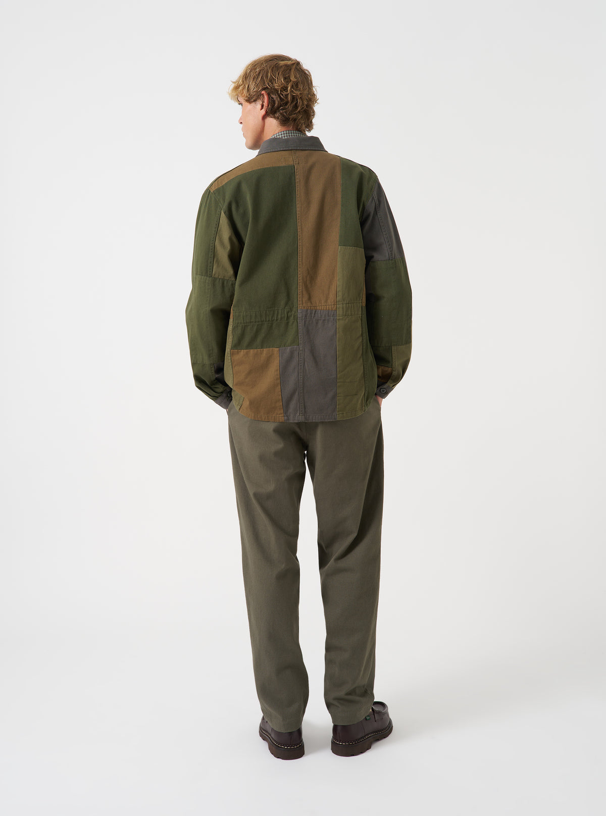 Olive Patchwork Twill MW Fatigue Jacket