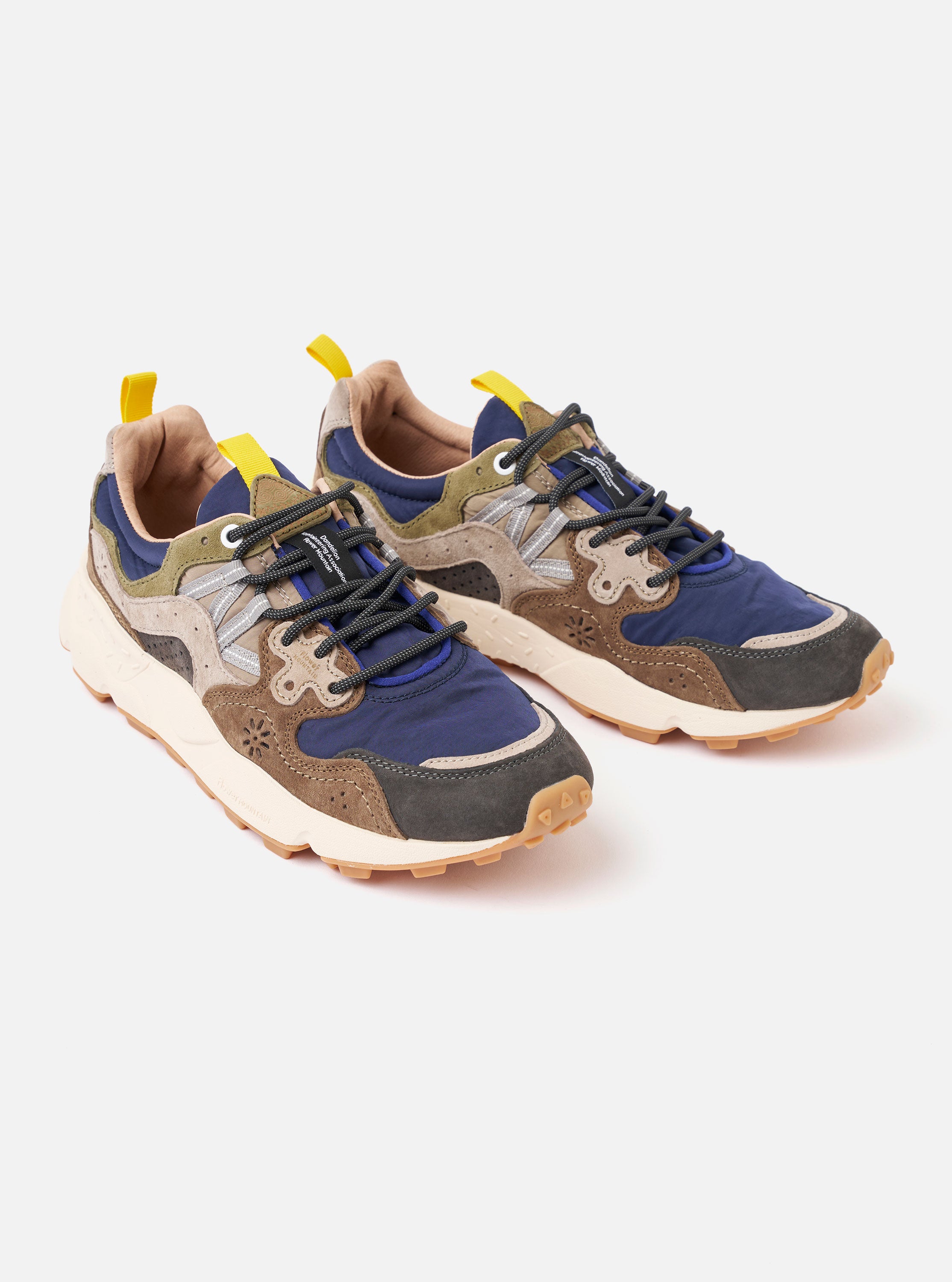 Flower Mountain Dark Grey/Brown Suede/Nylon Yamano 3 Man