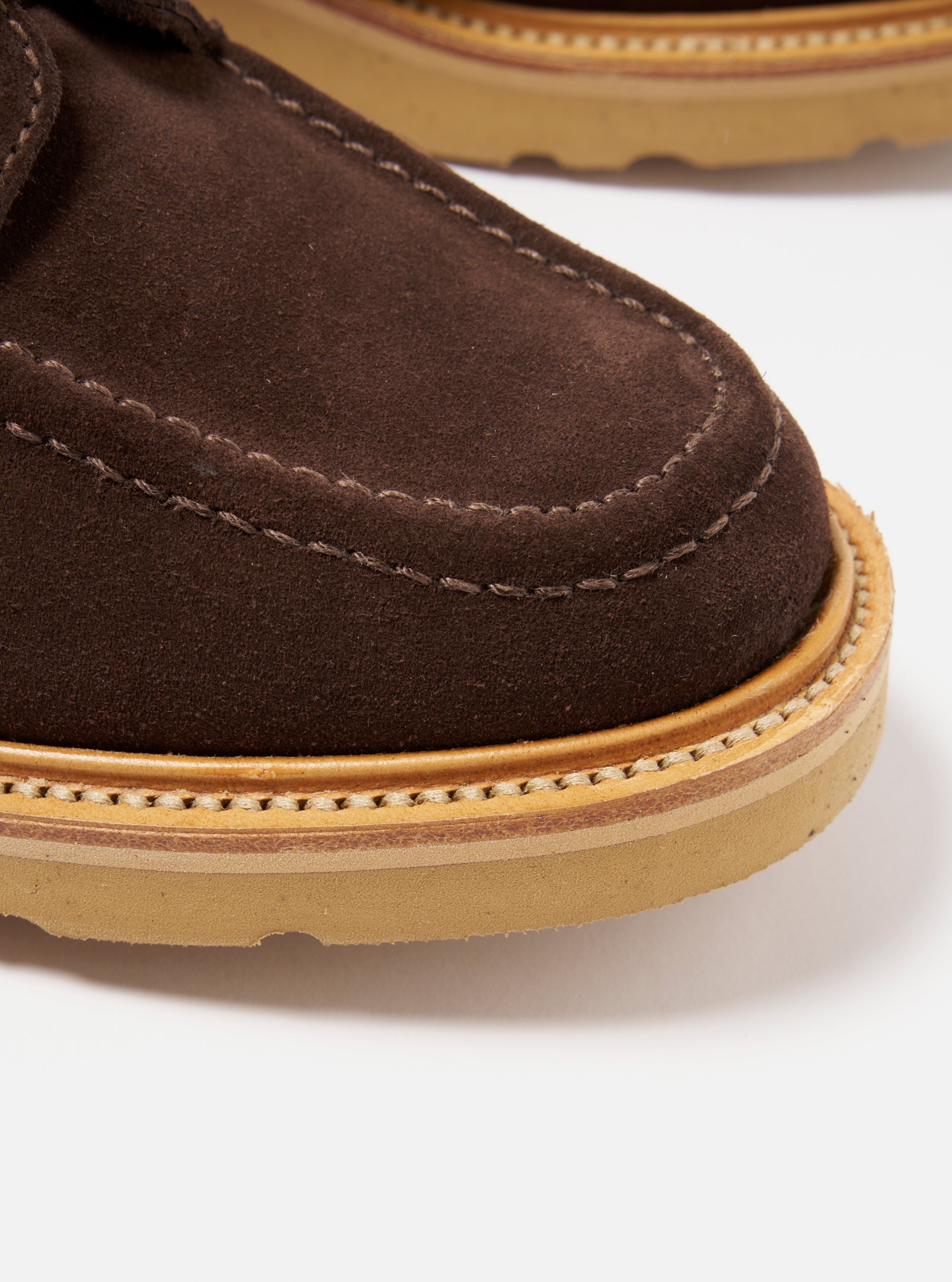 Sanders x Universal Works Mocha Reverse Suede Wilson Derby Boot