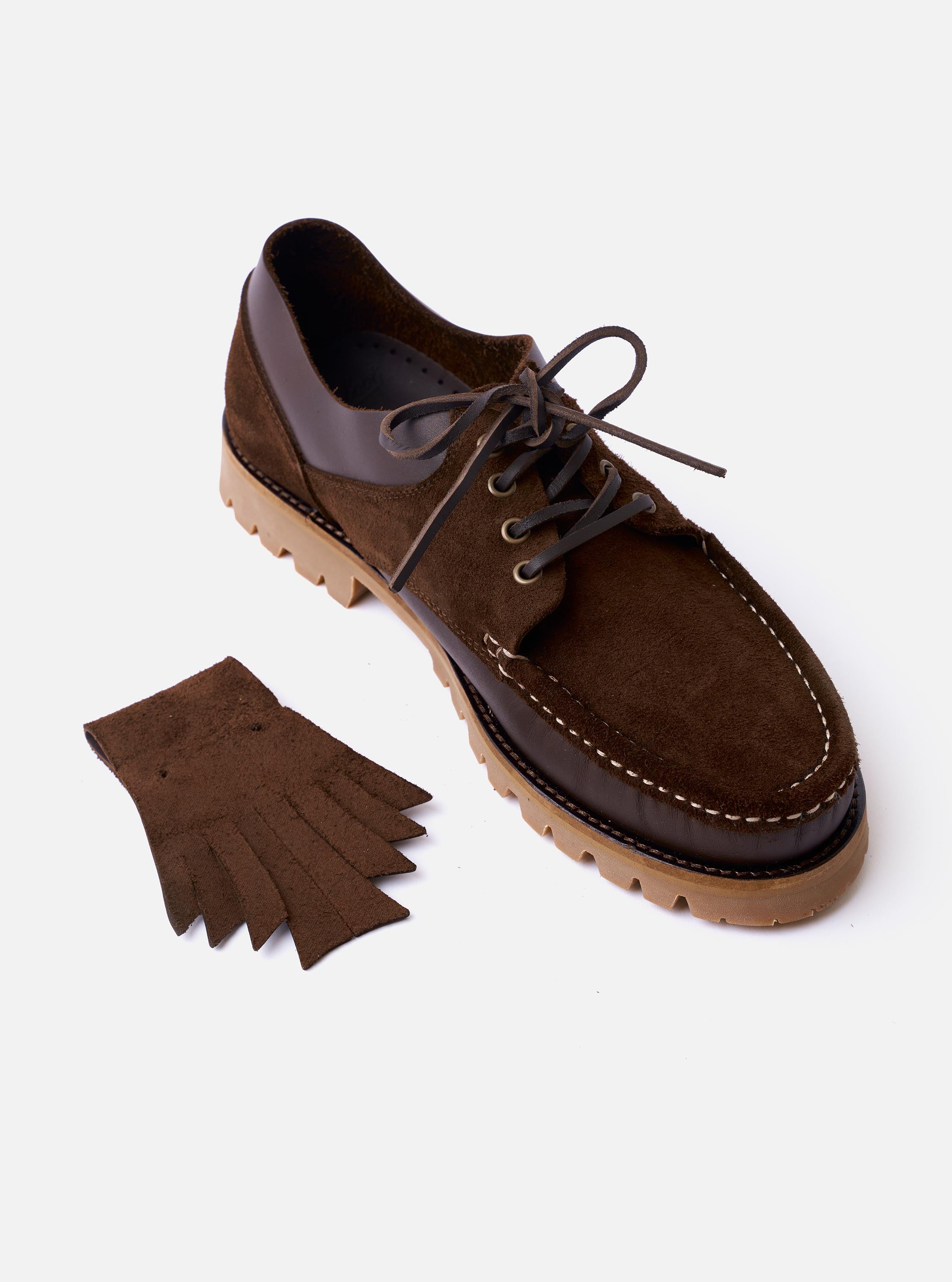 Men's Paraboot x Universal Works Thiers/Jannu in Café Leather/Suede