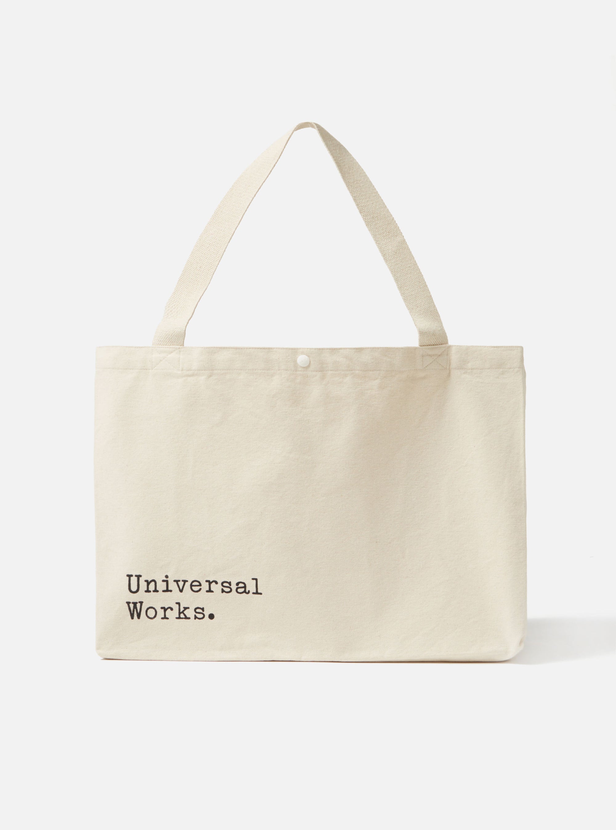 Ecru Cotton Canvas Tote Bag