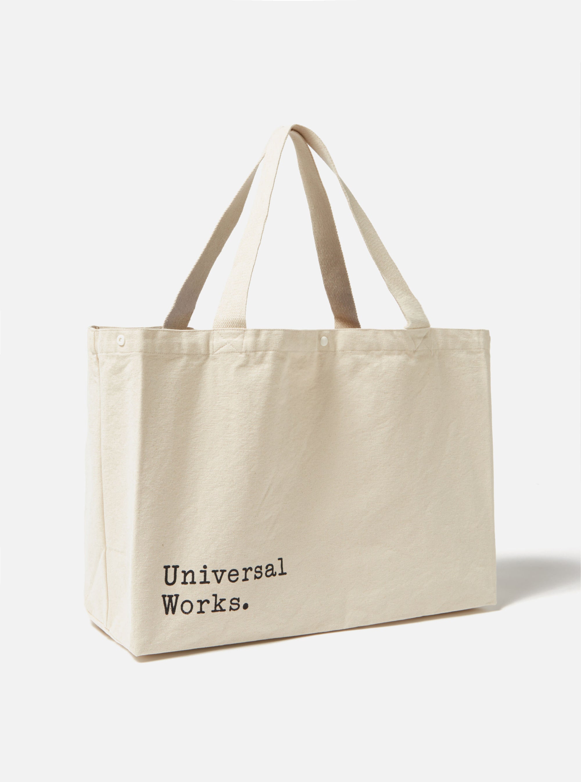 Ecru Cotton Canvas Tote Bag
