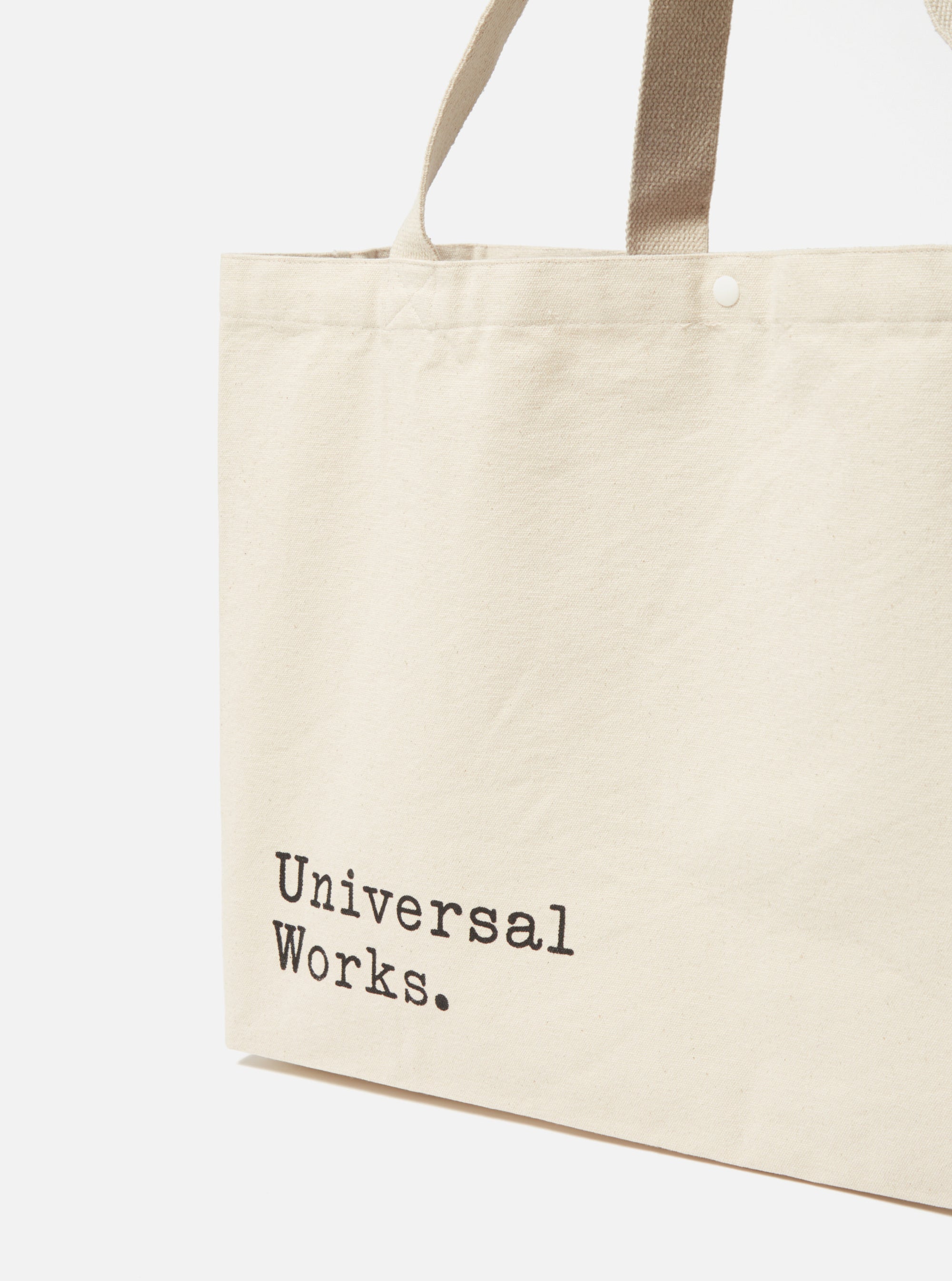 Ecru Cotton Canvas Tote Bag