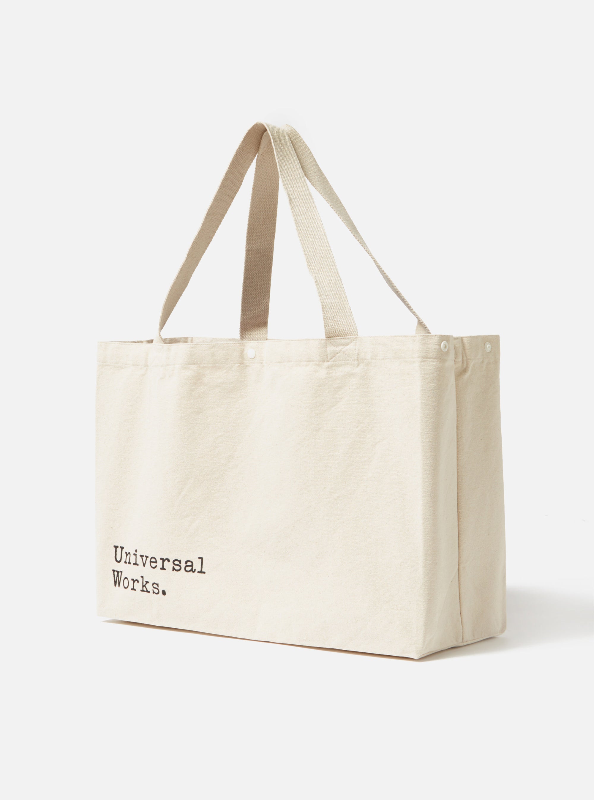 Ecru Cotton Canvas Tote Bag