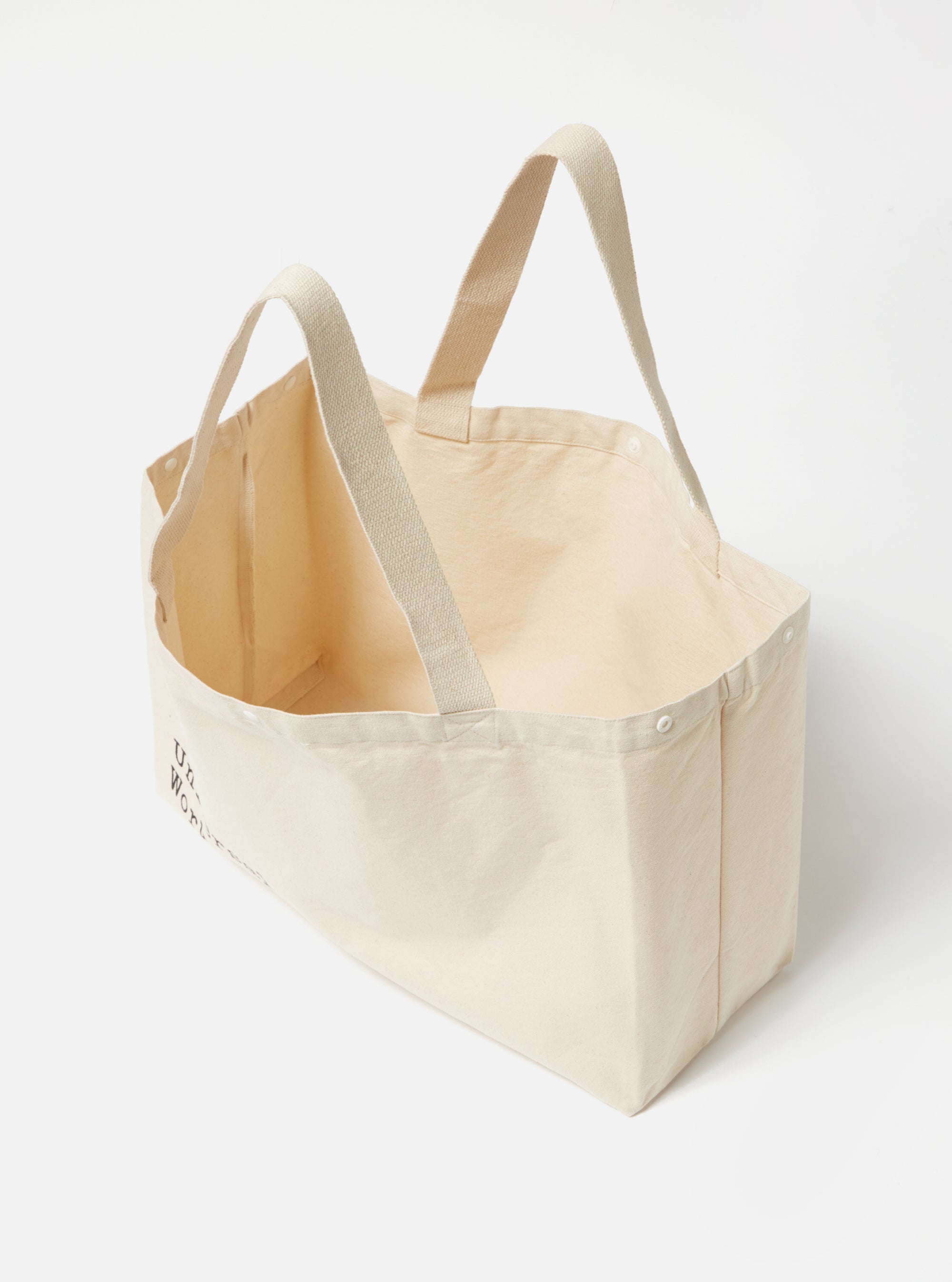 Ecru Cotton Canvas Tote Bag