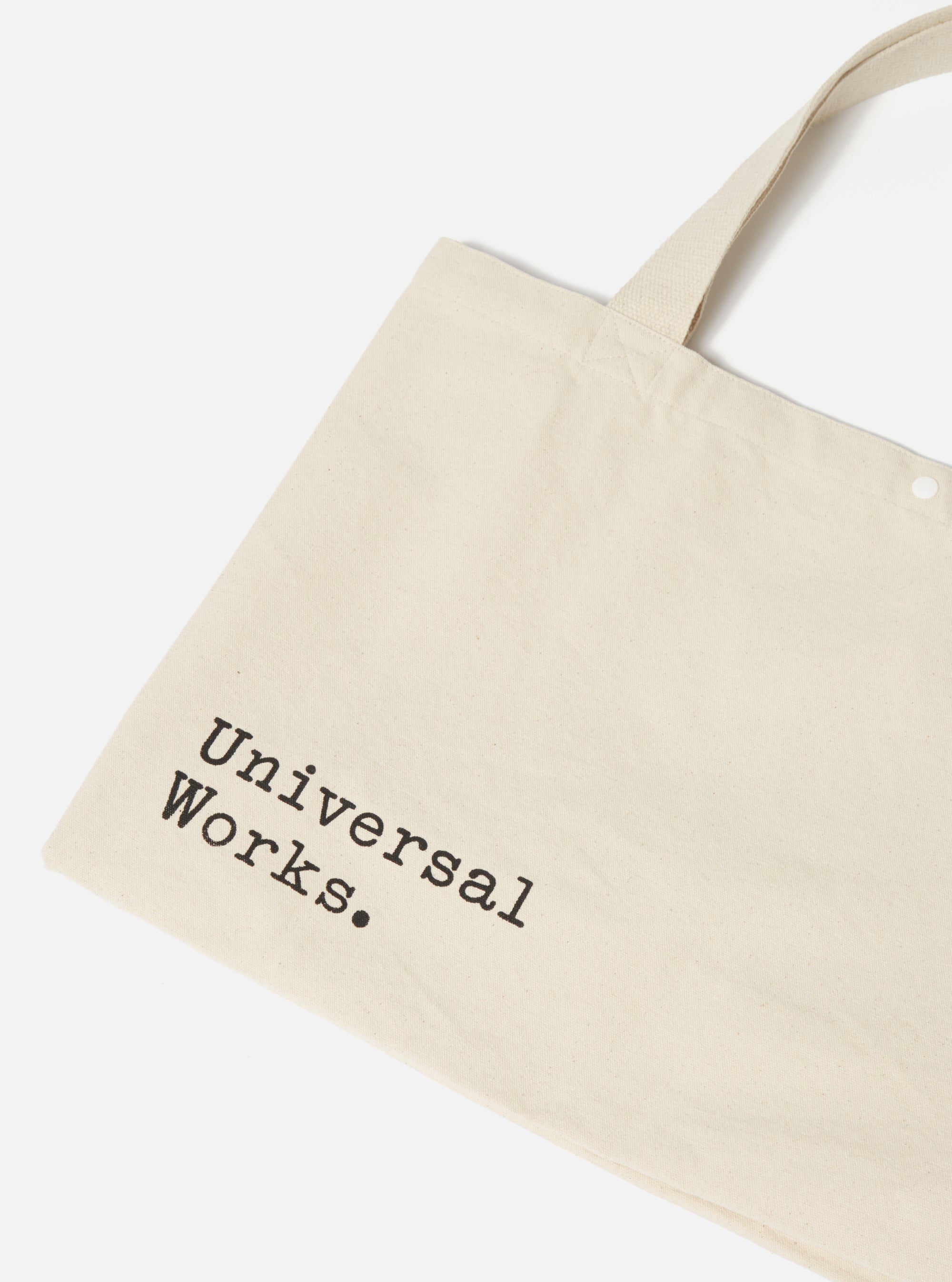 Ecru Cotton Canvas Tote Bag