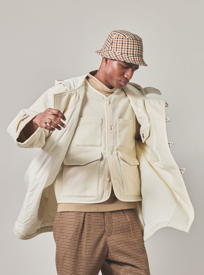 Ecru Marl Mowbray 4 Pocket Gilet