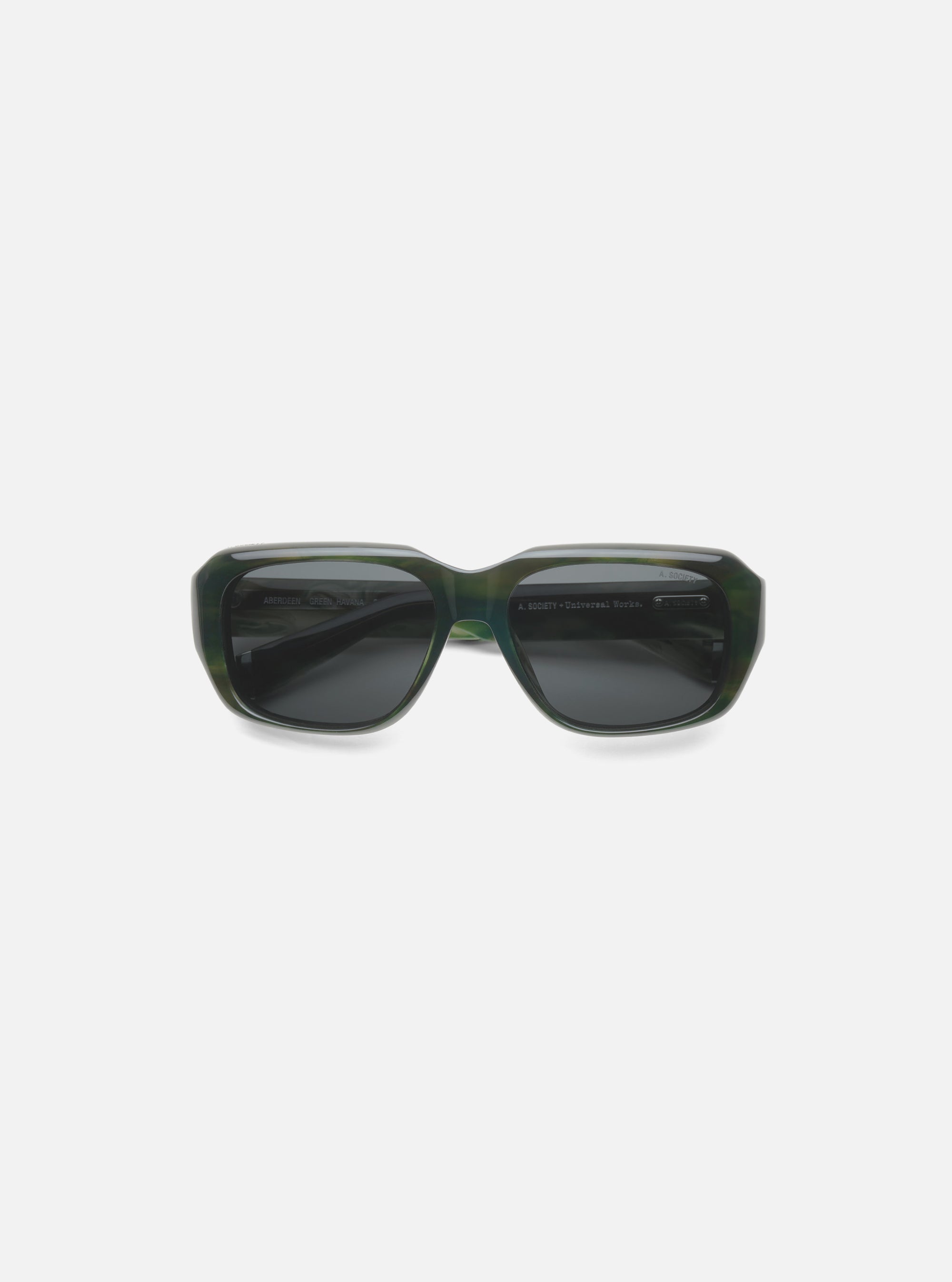 A. SOCIETY x Universal Works Green Aberdeen Sunglasses