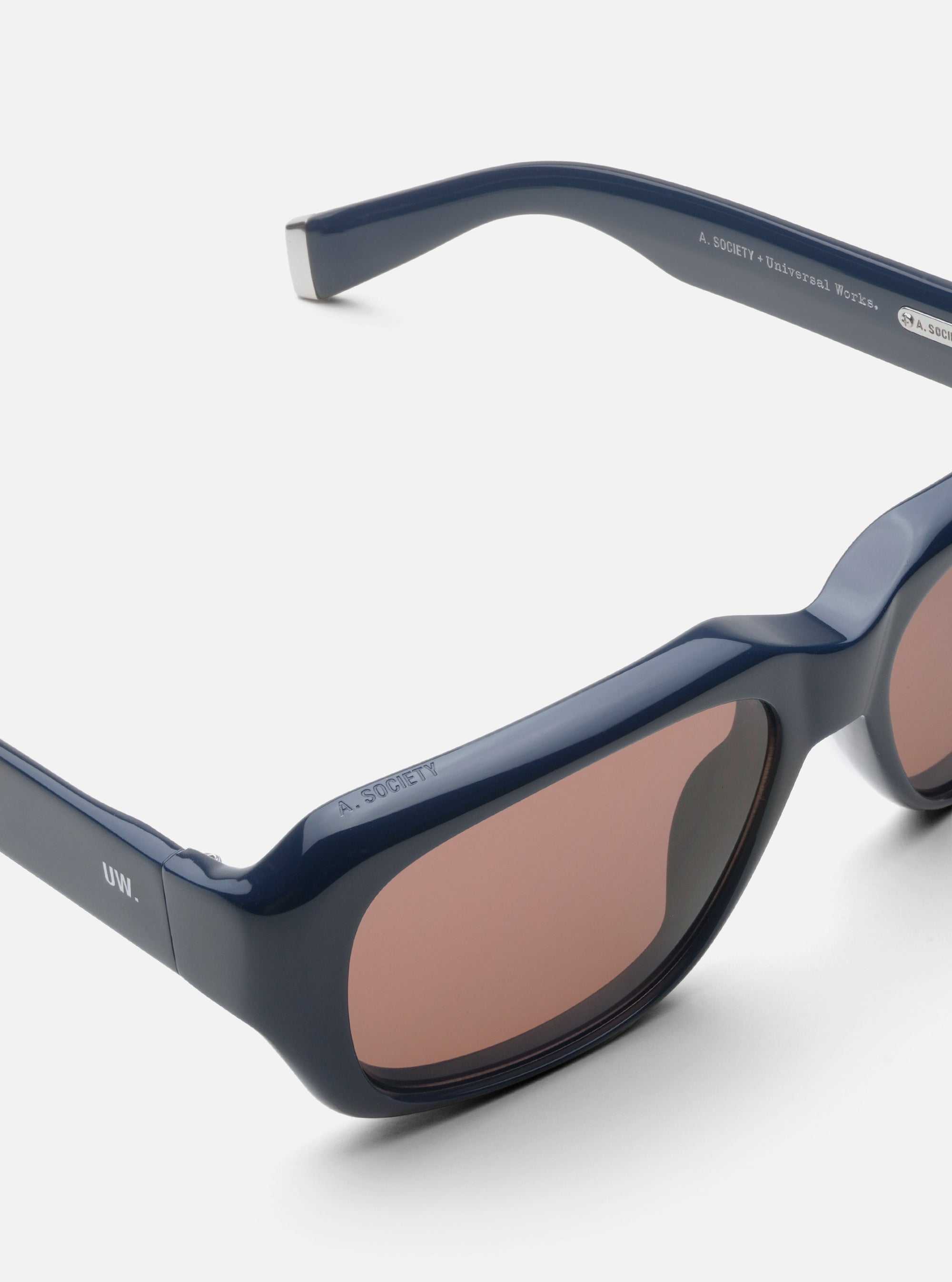 A. SOCIETY x Universal Works Navy Aberdeen Sunglasses