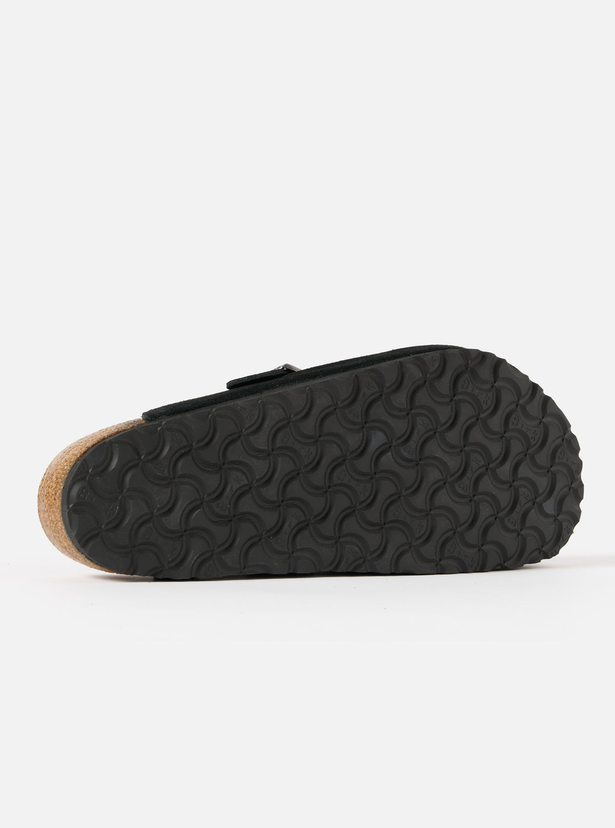 Black Suede Leather Birkenstock Boston