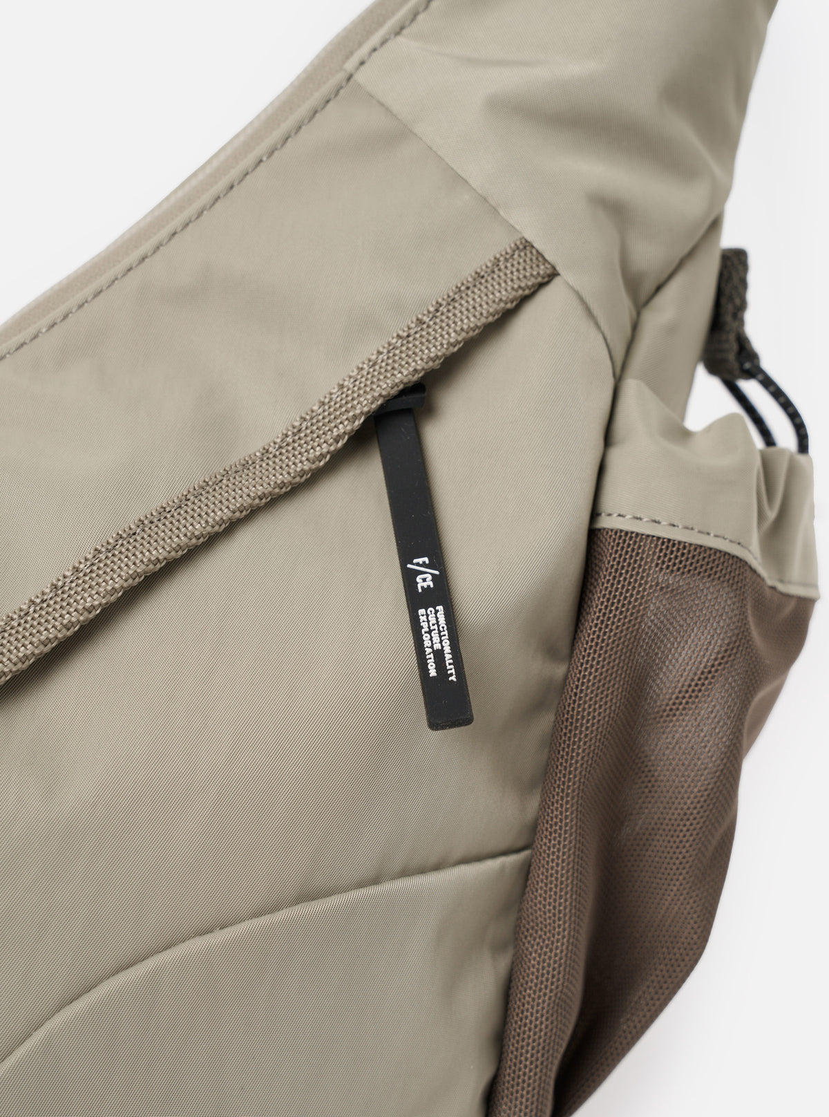 F/CE.® Beige Textured Twill Horn Mini Shoulder Bag