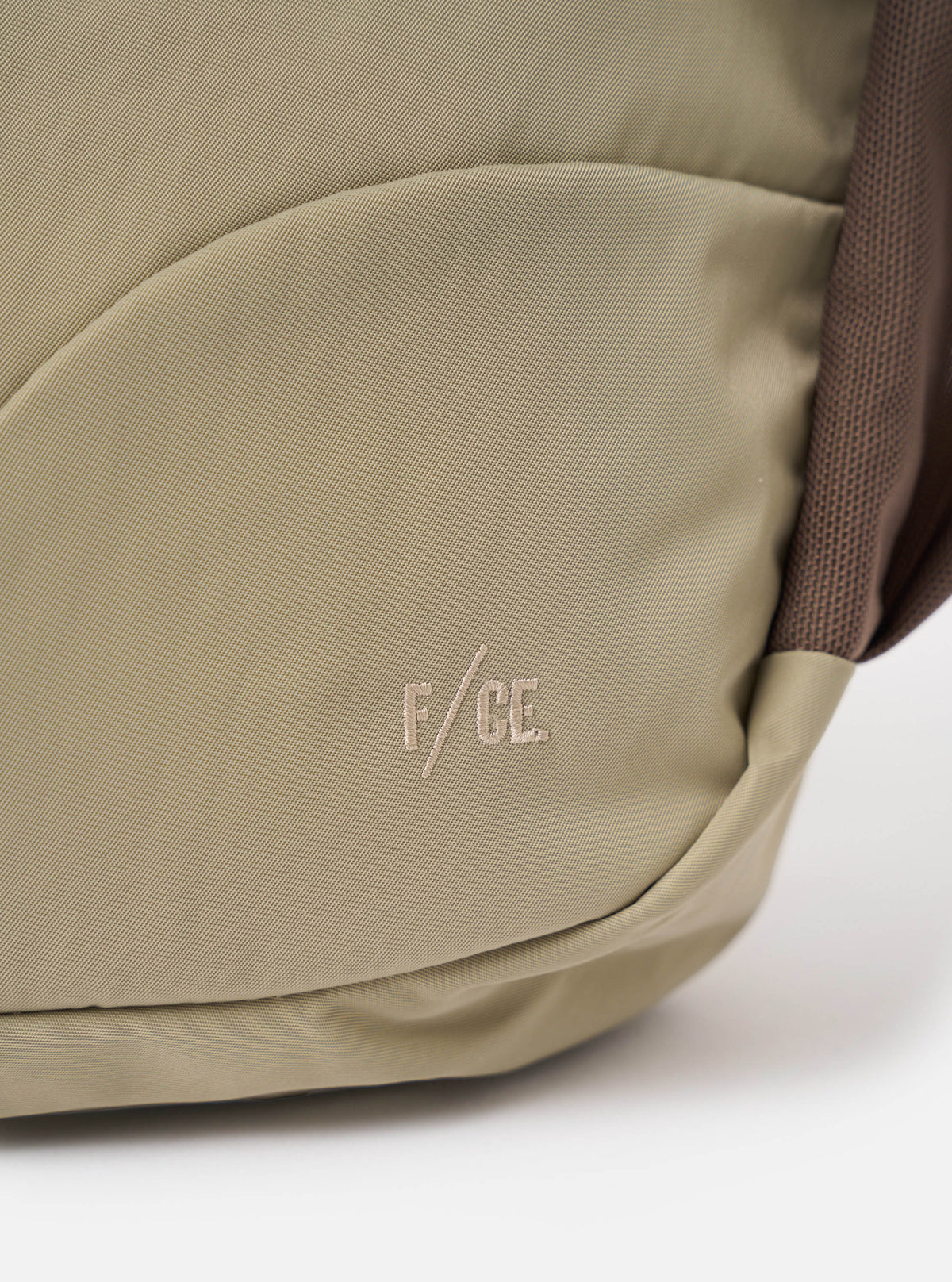 F/CE.® Beige Textured Twill Horn Mini Shoulder Bag