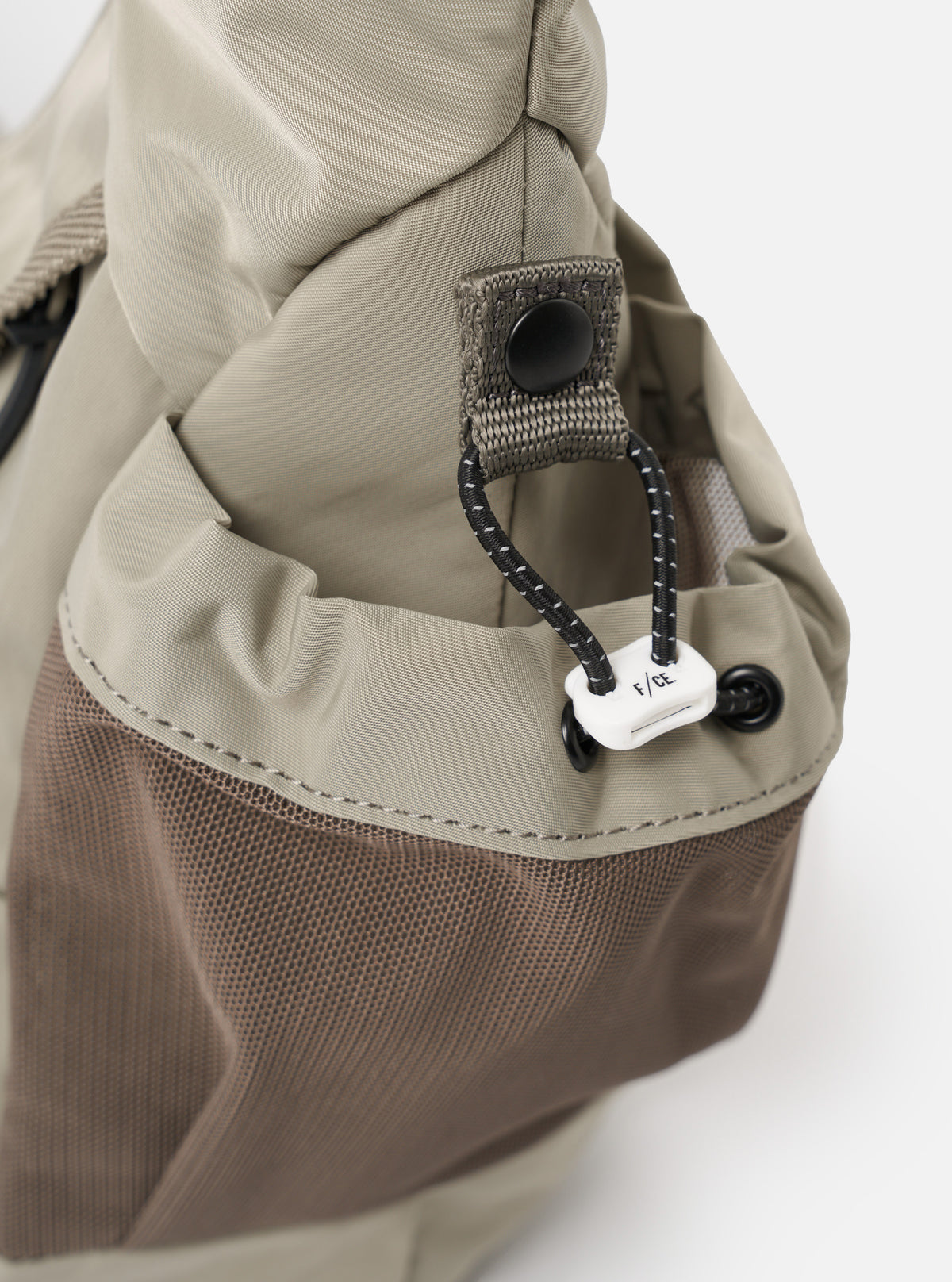F/CE.® Beige Textured Twill Horn Mini Shoulder Bag