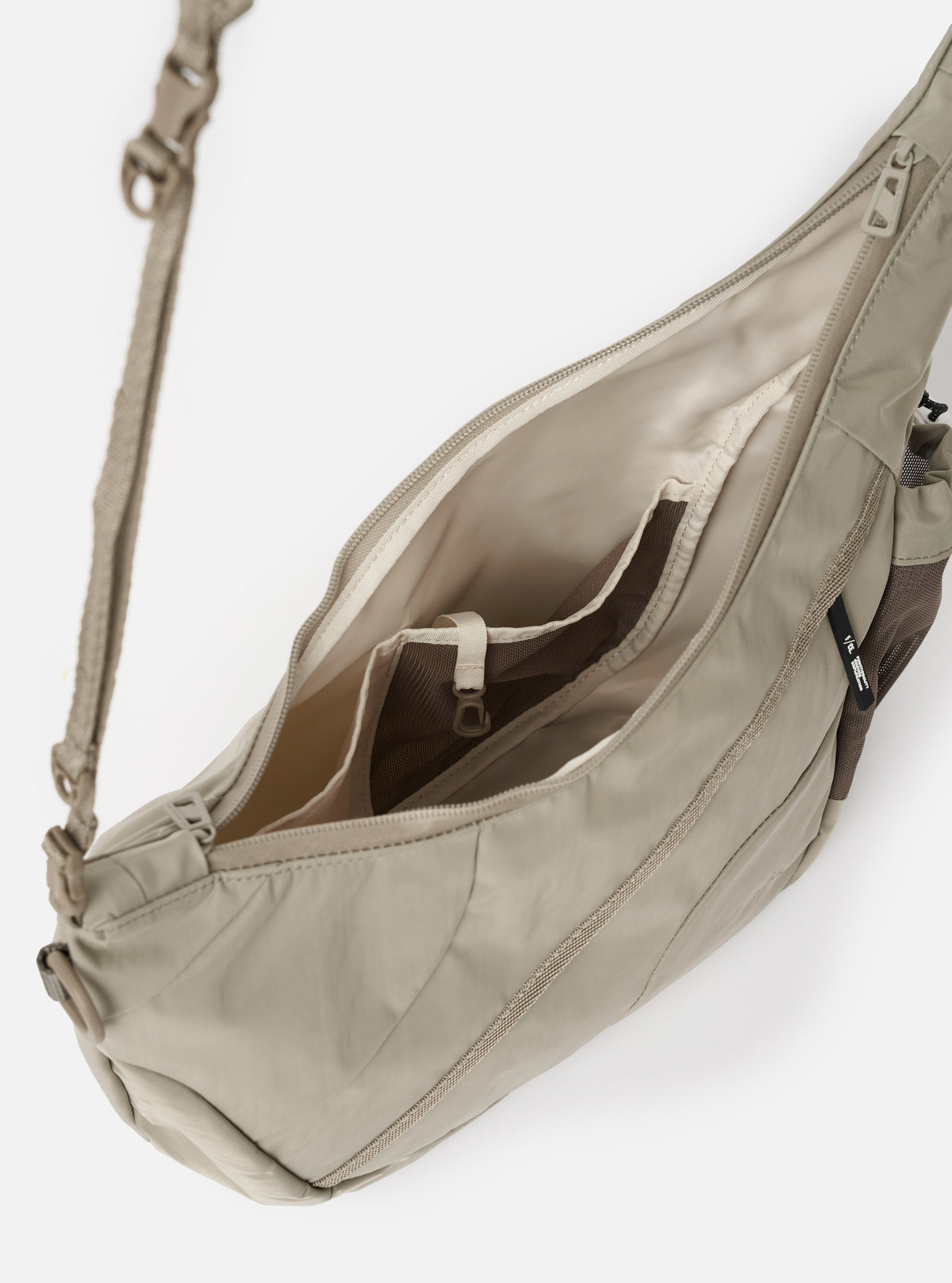 F/CE.® Beige Textured Twill Horn Mini Shoulder Bag