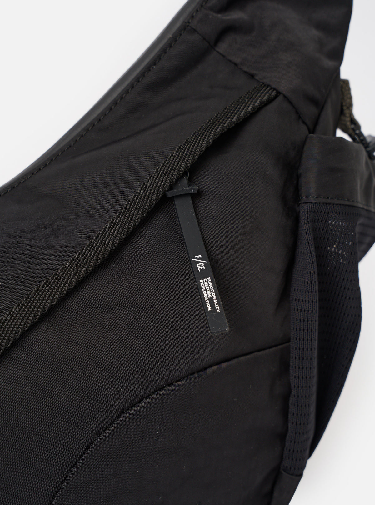 F/CE.® Black Textured Twill Horn Mini Shoulder Bag