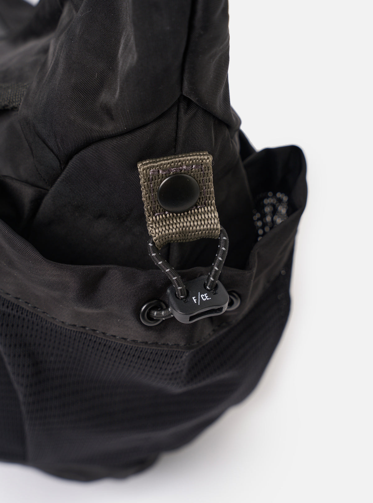 F/CE.® Black Textured Twill Horn Mini Shoulder Bag