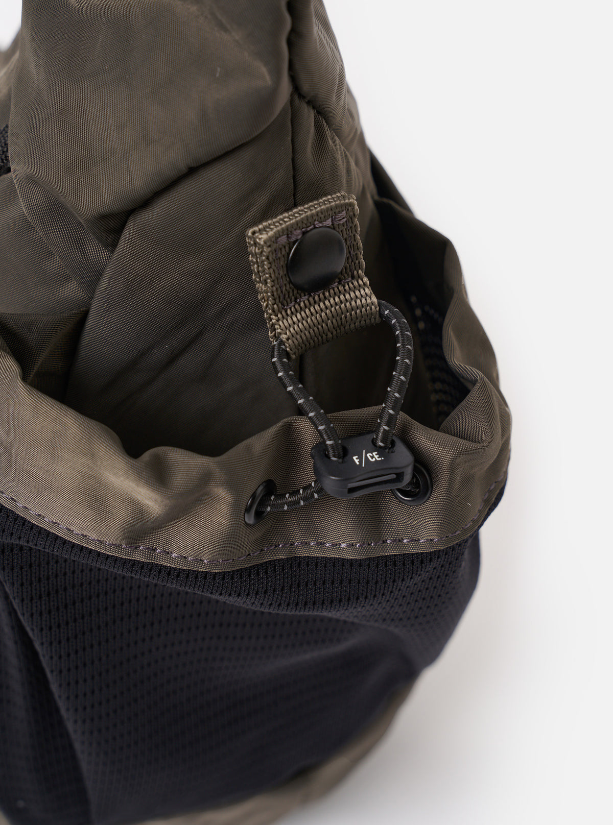 F/CE.® Charcoal Textured Twill Horn Mini Shoulder Bag