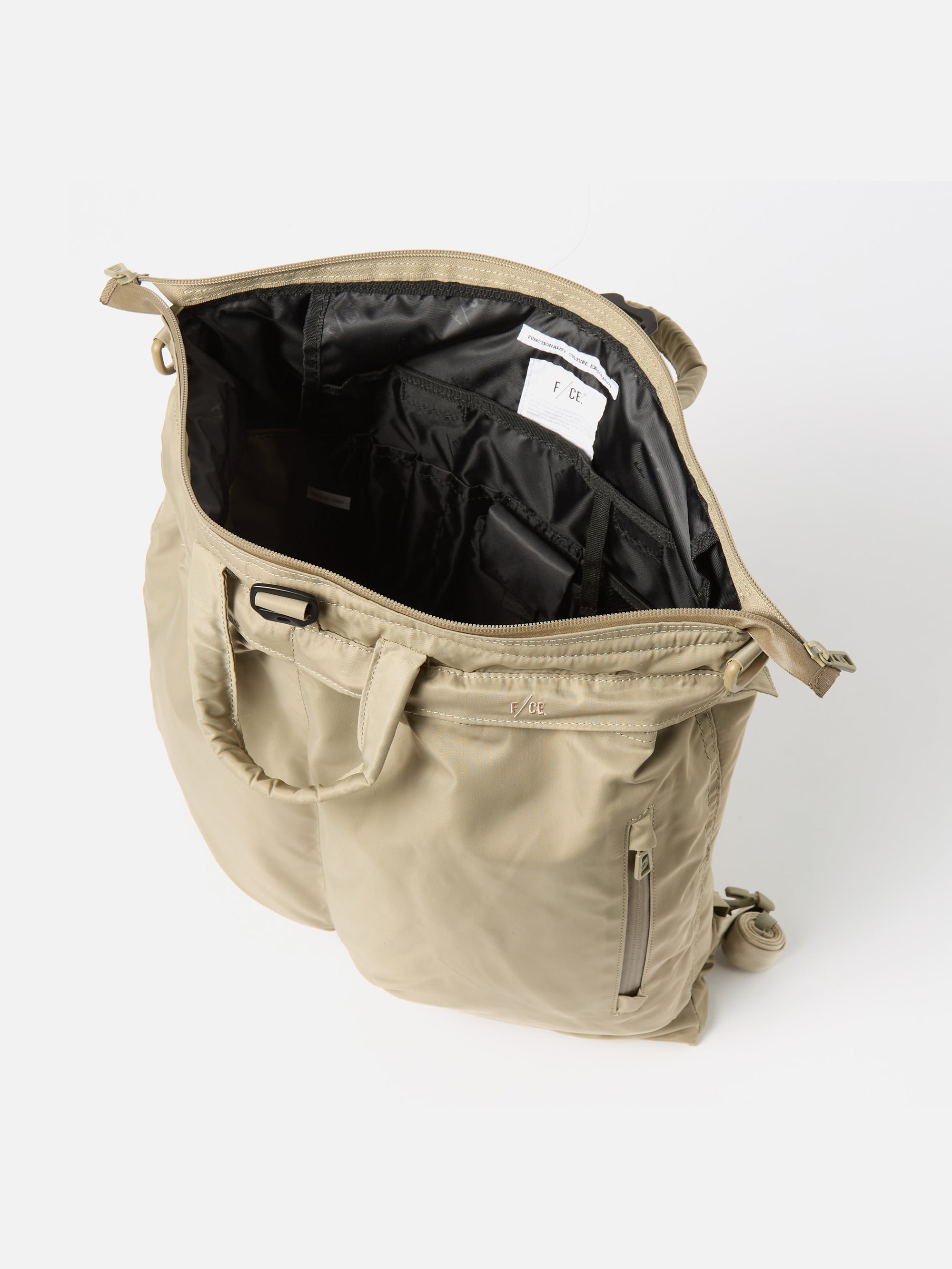 Sage Green Recycled Twill F/CE.® 3-Way Helmet Bag