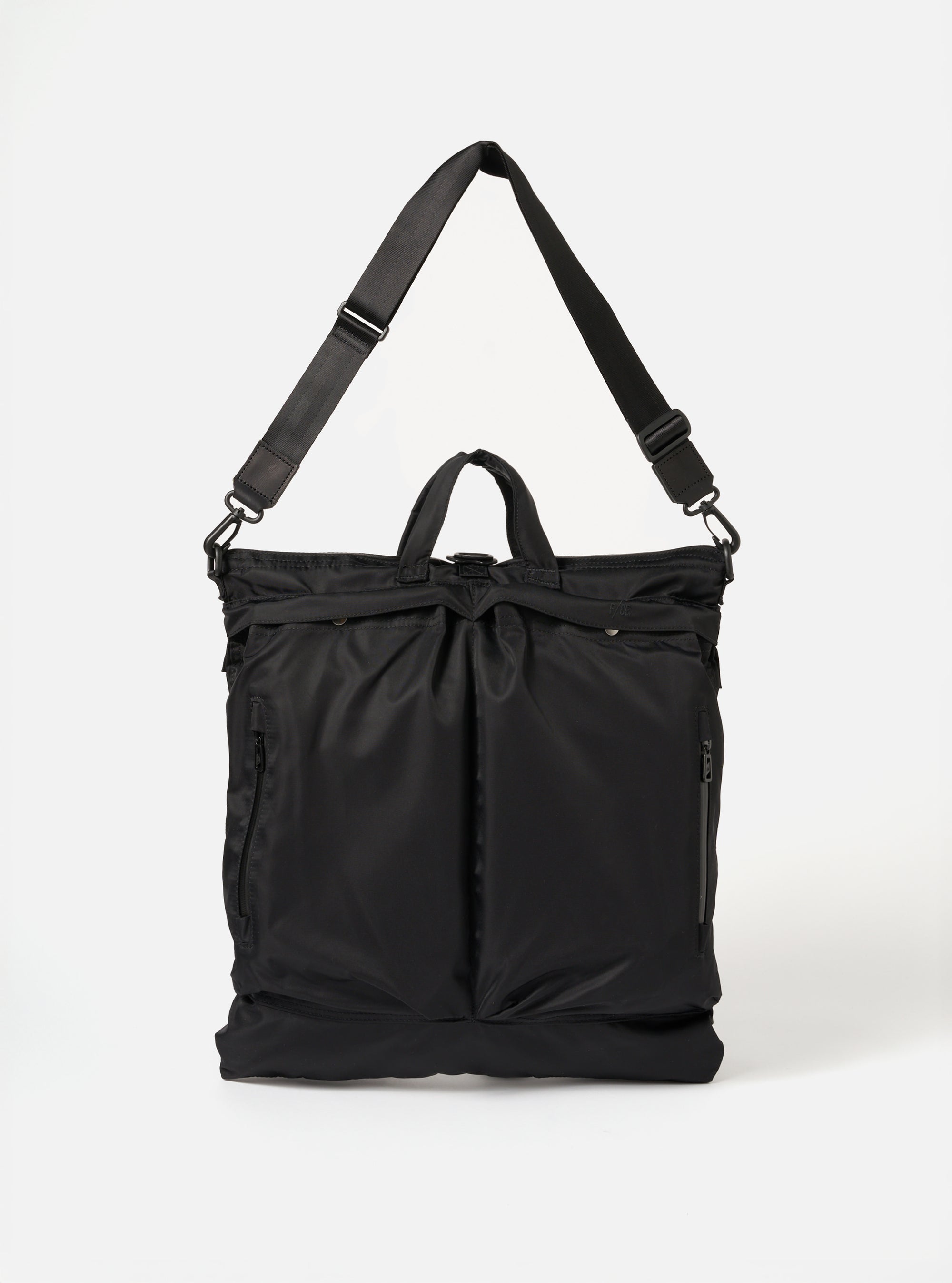 Black Recycled Twill F/CE.® 3-Way Helmet Bag