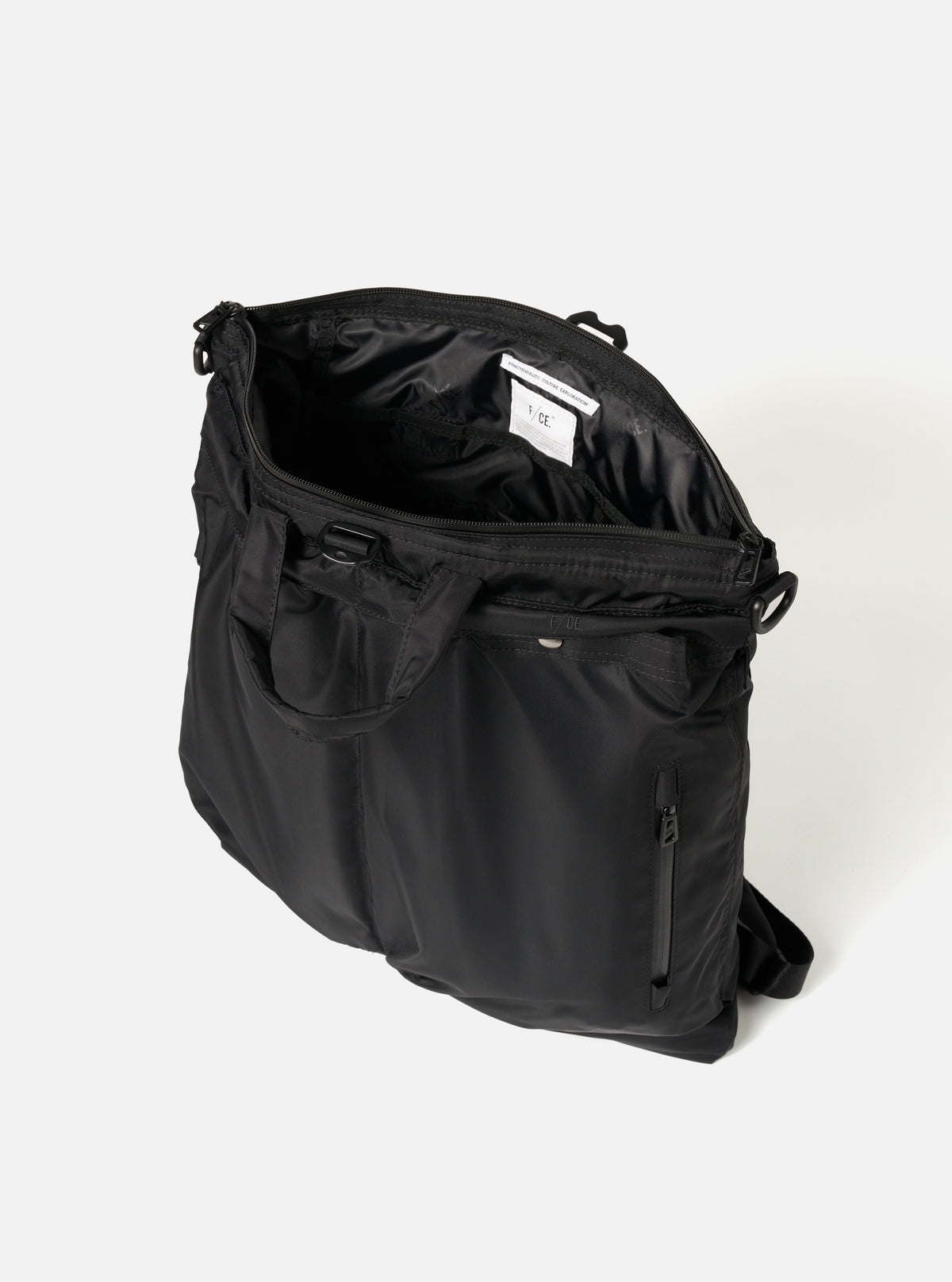 Black Recycled Twill F/CE.® 3-Way Helmet Bag
