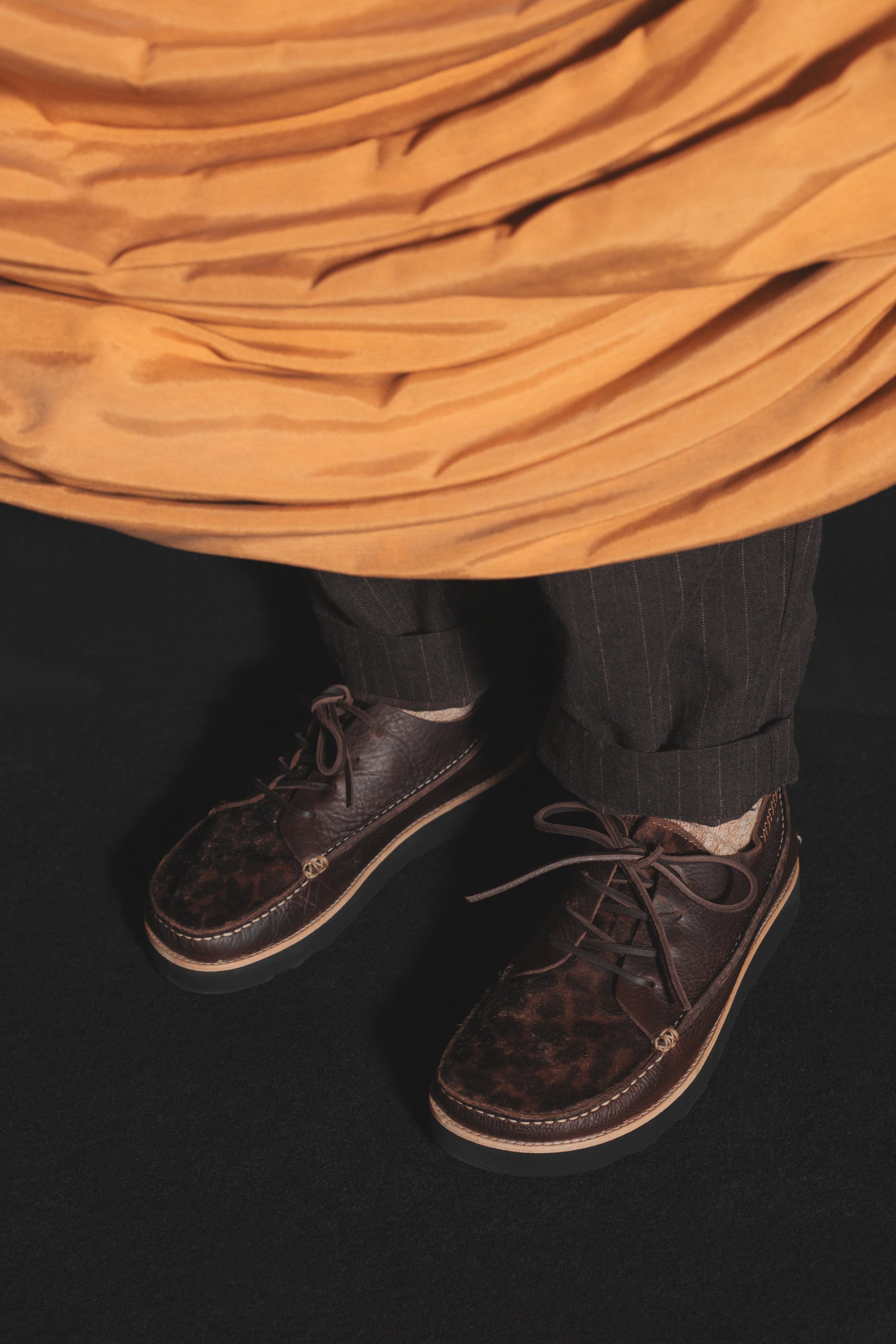 Yogi x Universal Works Dark Brown/Leopard Tumbled/Fur Leather Finn