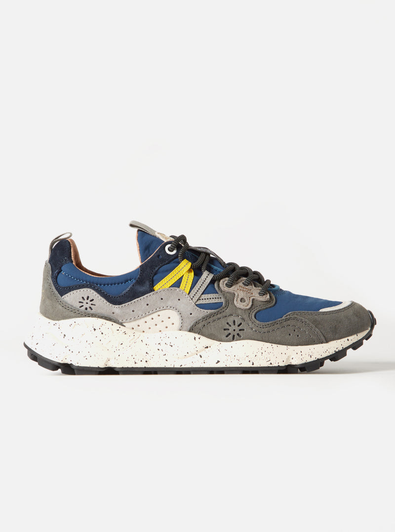 Grey/Navy Suede/Nylon Flower Mountain Yamano 3 Man
