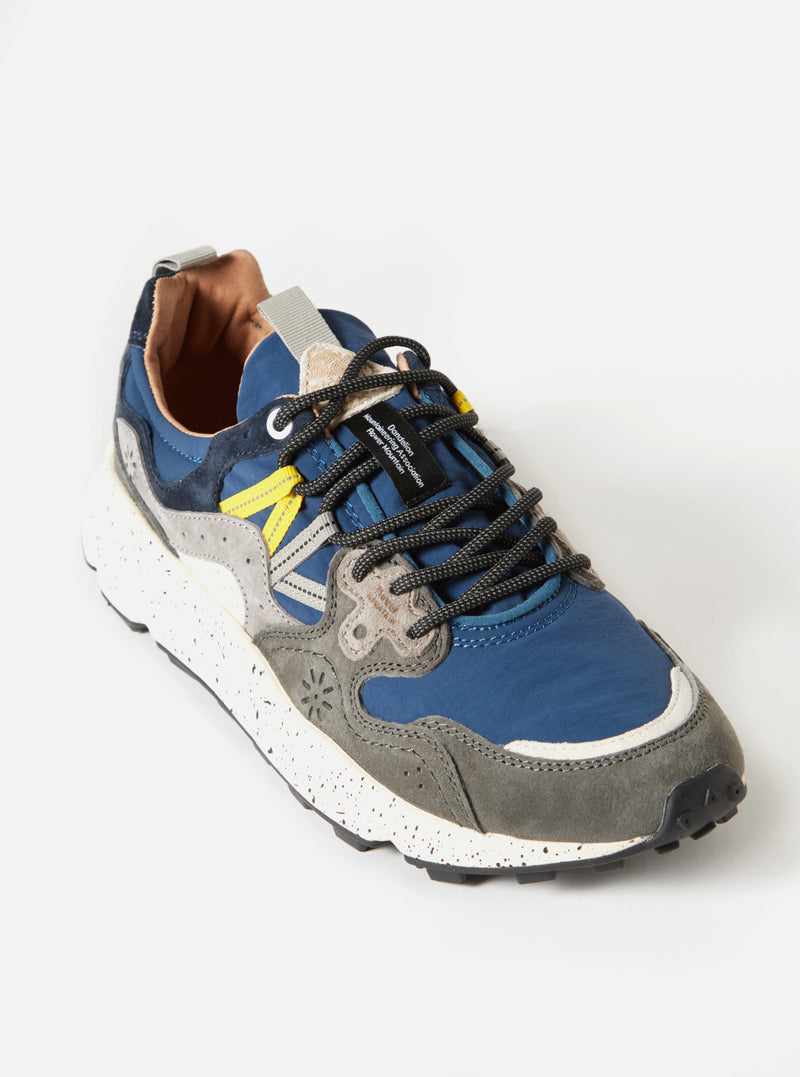 Grey/Navy Suede/Nylon Flower Mountain Yamano 3 Man