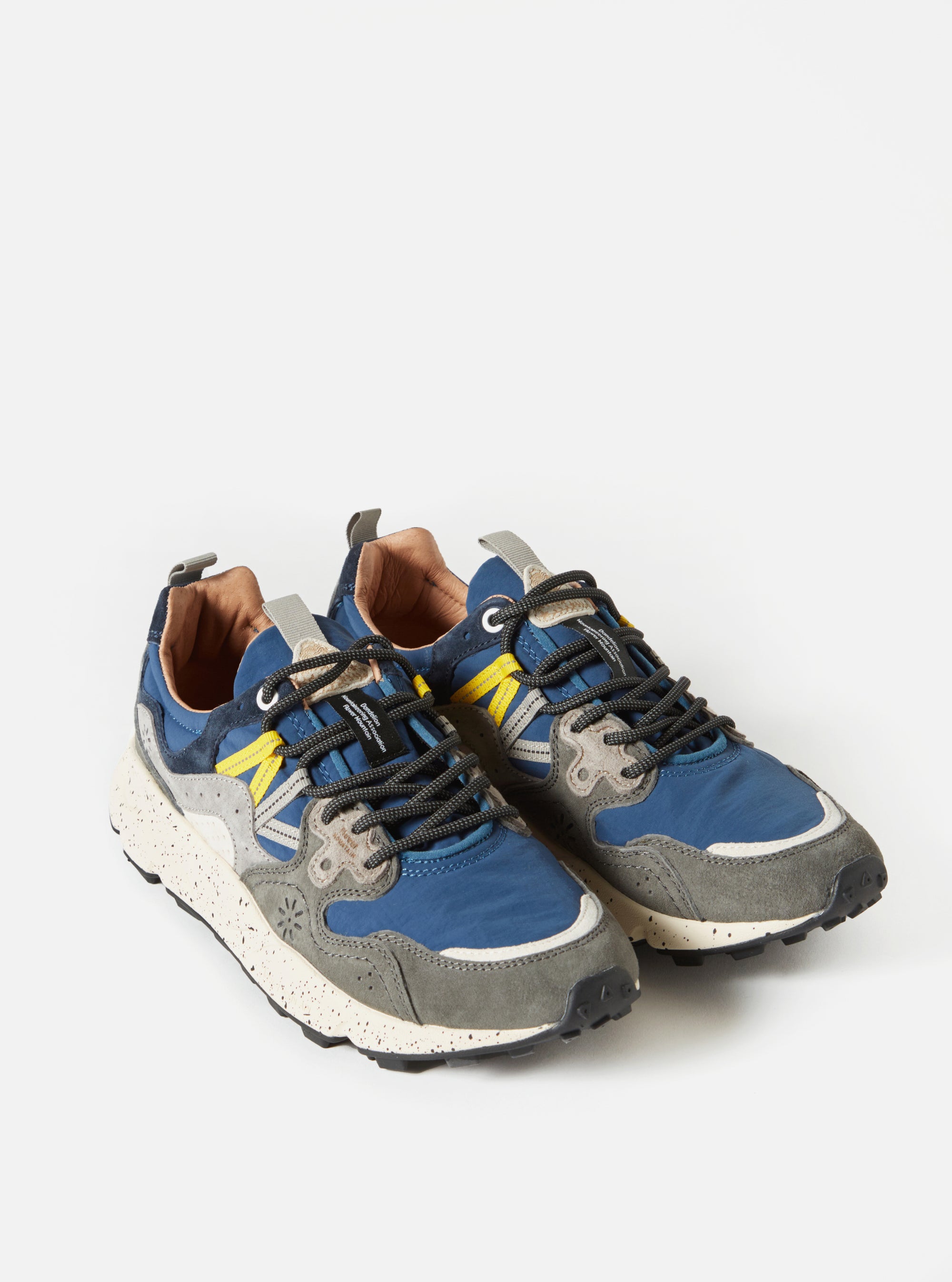 Grey/Navy Suede/Nylon Flower Mountain Yamano 3 Man