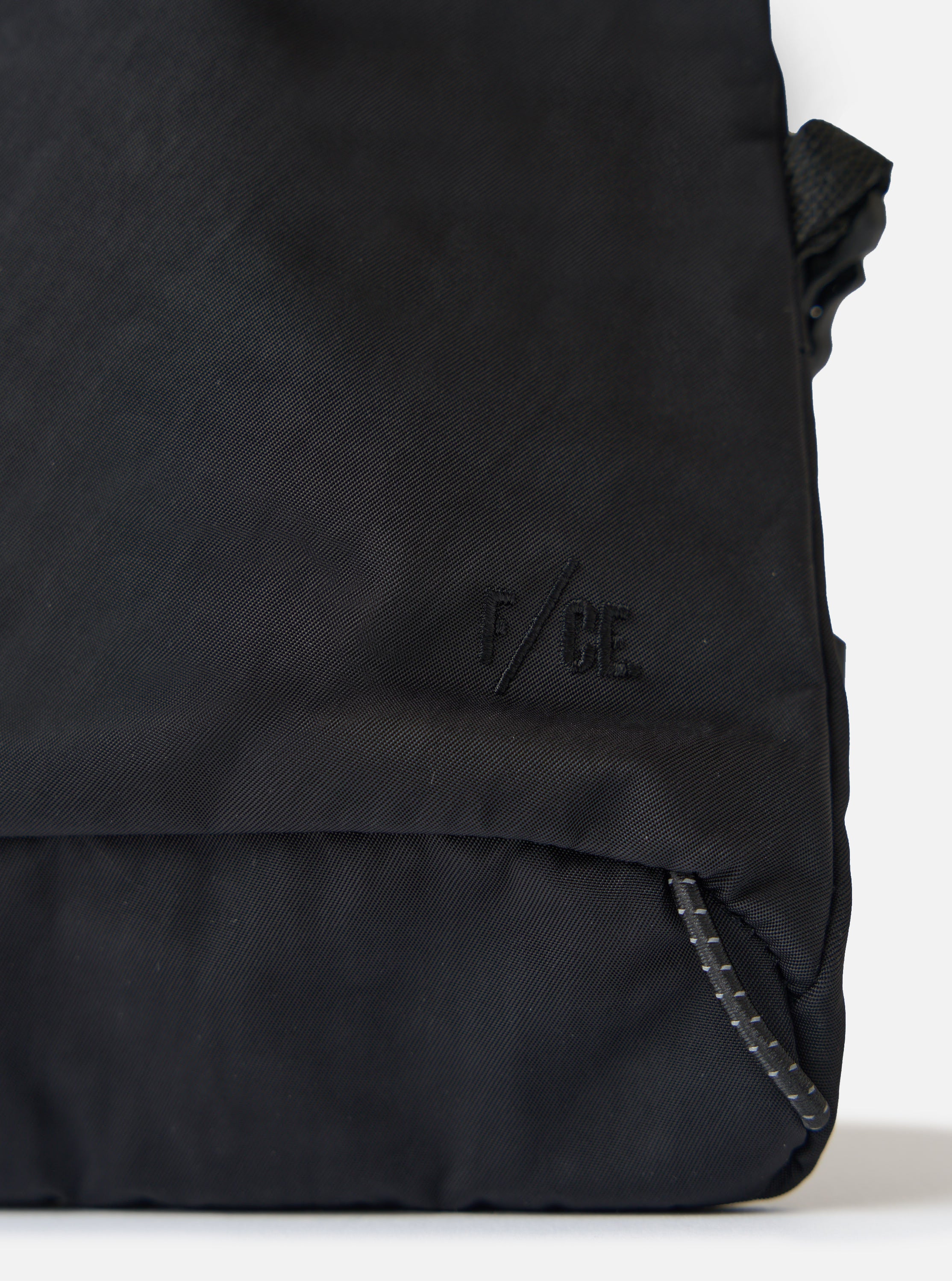 F/CE.® Black Nylon Textured Twill Drawstring Sacoche – Universal Works