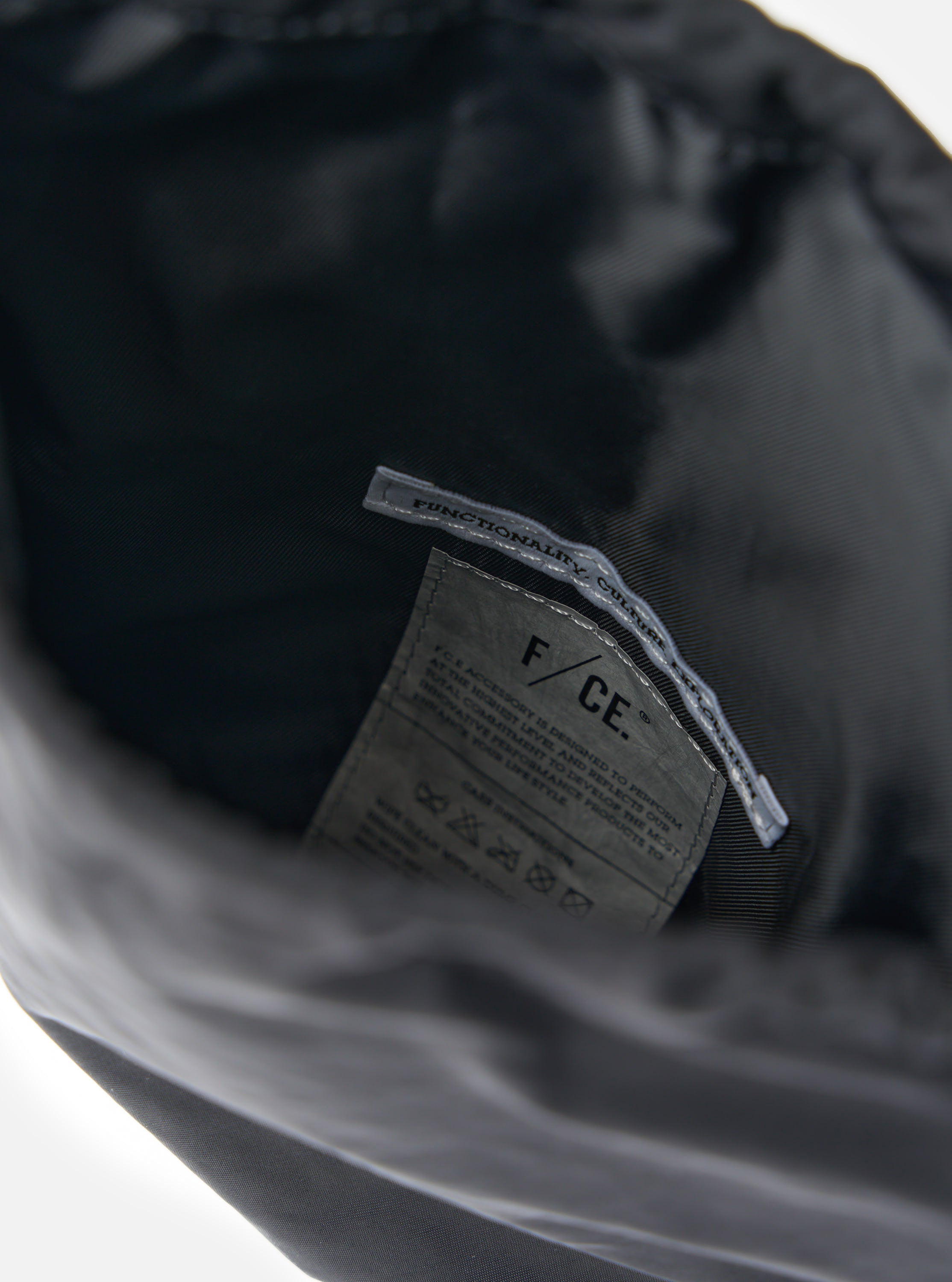 F/CE.® Black Nylon Textured Twill Drawstring Sacoche – Universal Works