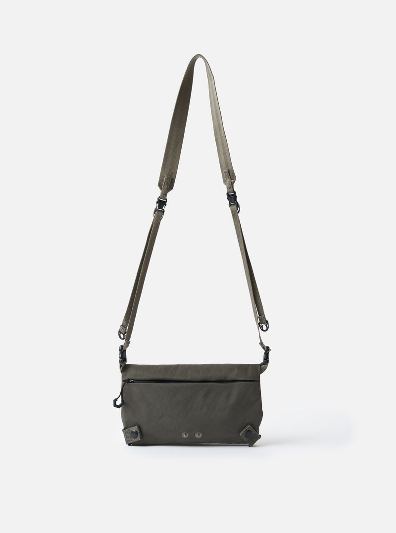 F/CE.® Charcoal Nylon Textured Twill Drawstring Sacoche