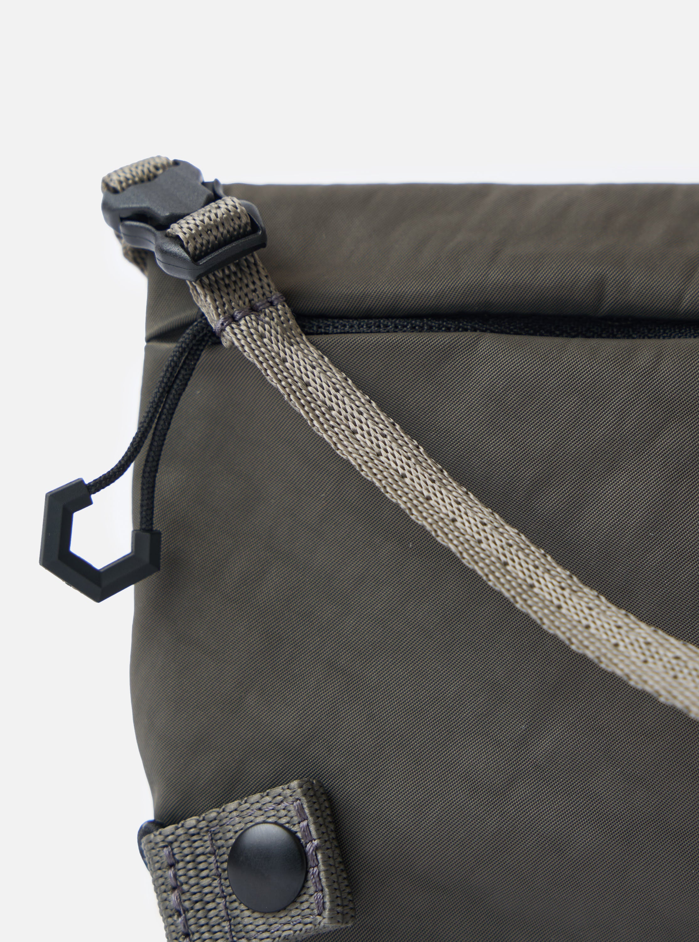F/CE.® Charcoal Nylon Textured Twill Drawstring Sacoche