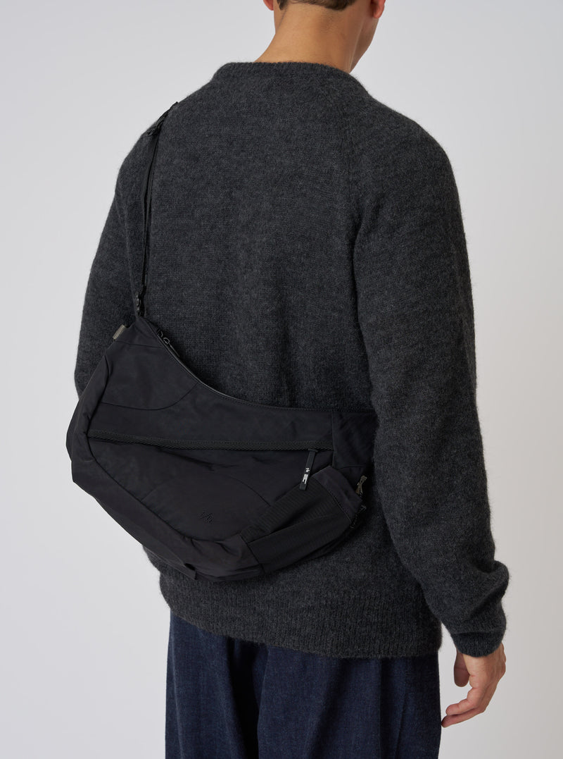 F/CE.® Black Nylon Textured Twill Horn Mini Shoulder Bag
