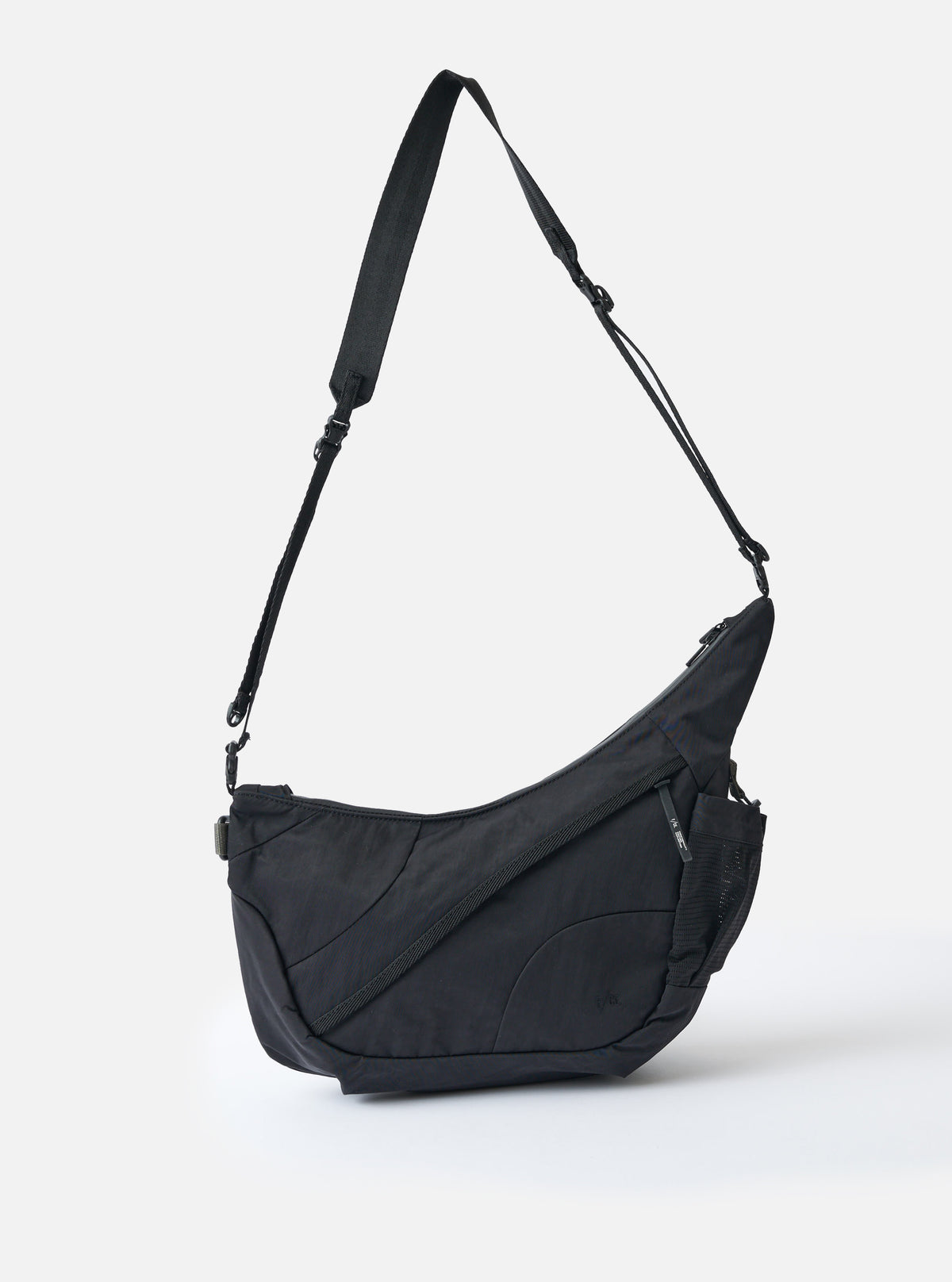F/CE.® Black Nylon Textured Twill Horn Mini Shoulder Bag