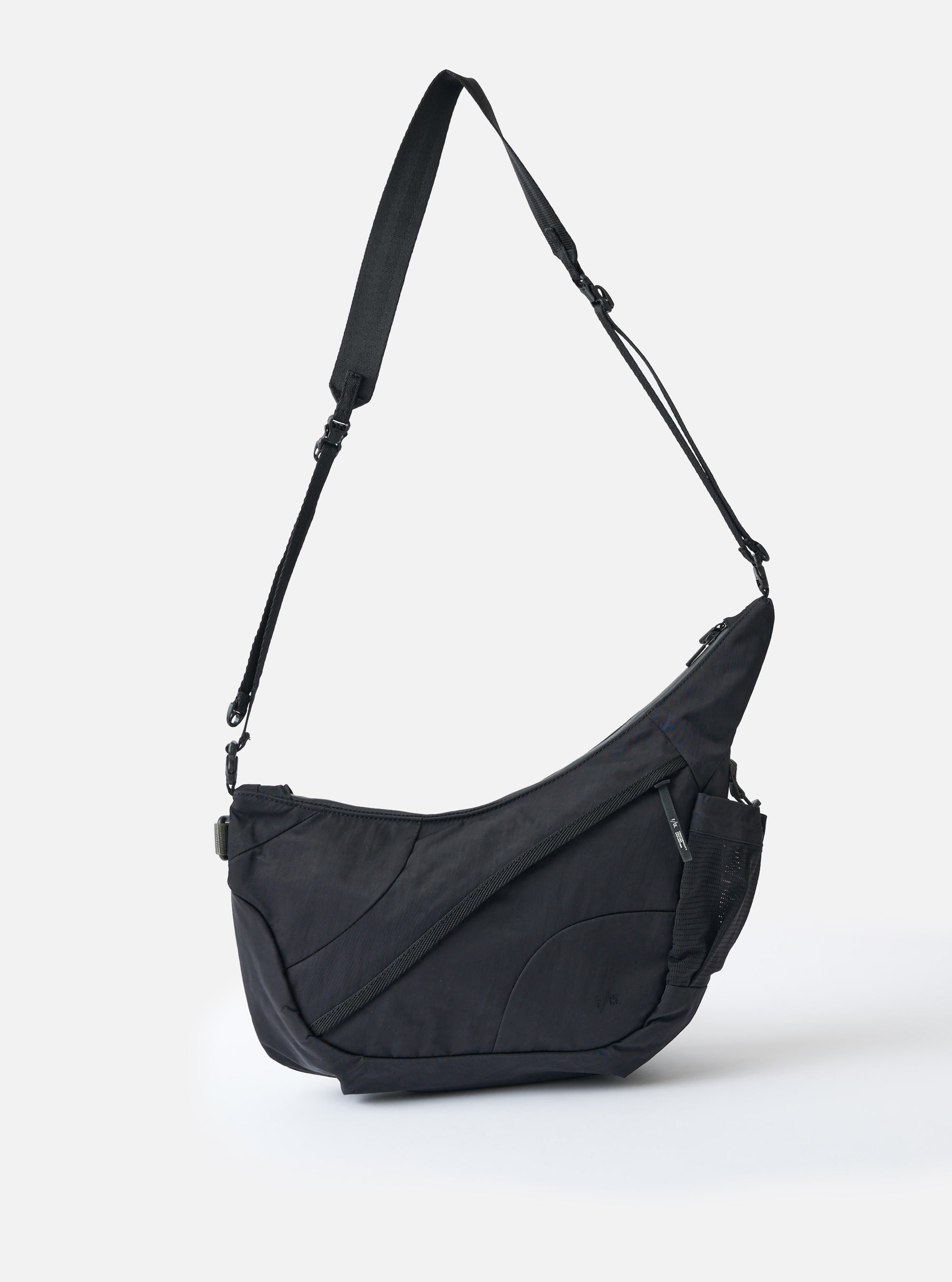 F/CE.® Black Nylon Textured Twill Horn Mini Shoulder Bag