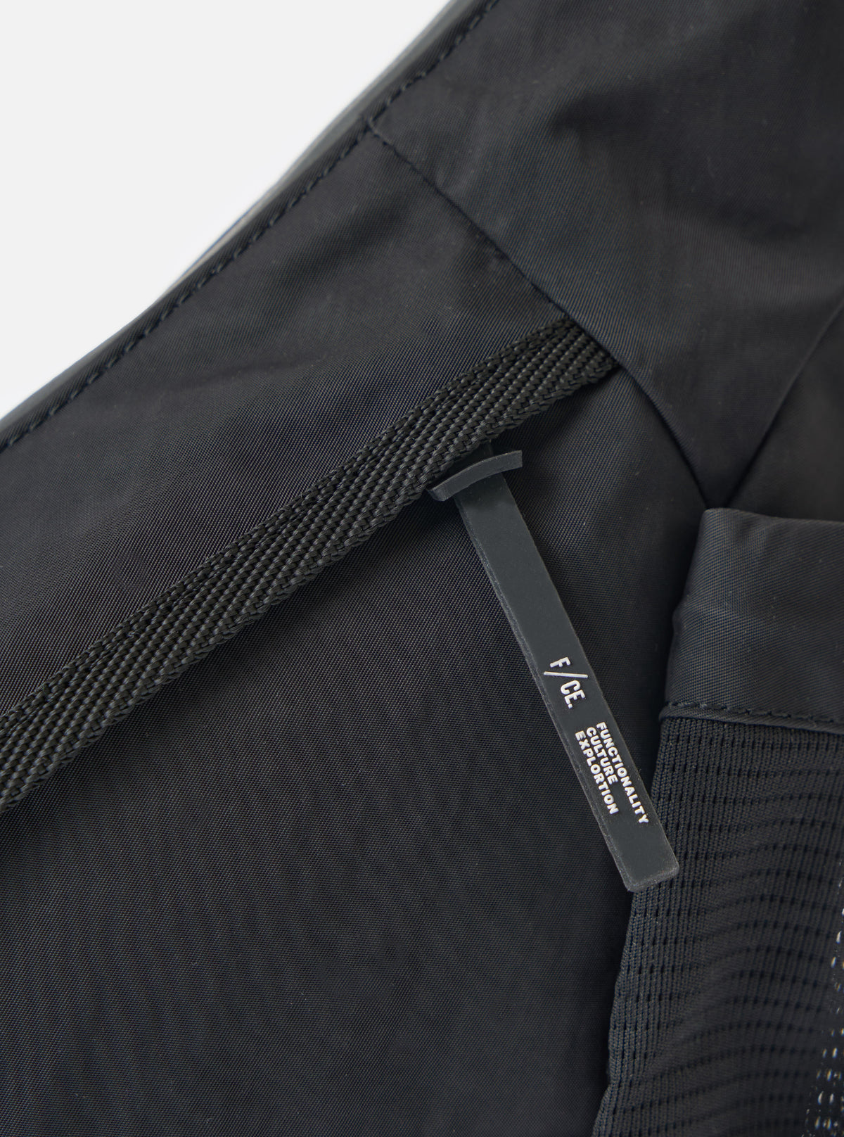 F/CE.® Black Nylon Textured Twill Horn Mini Shoulder Bag