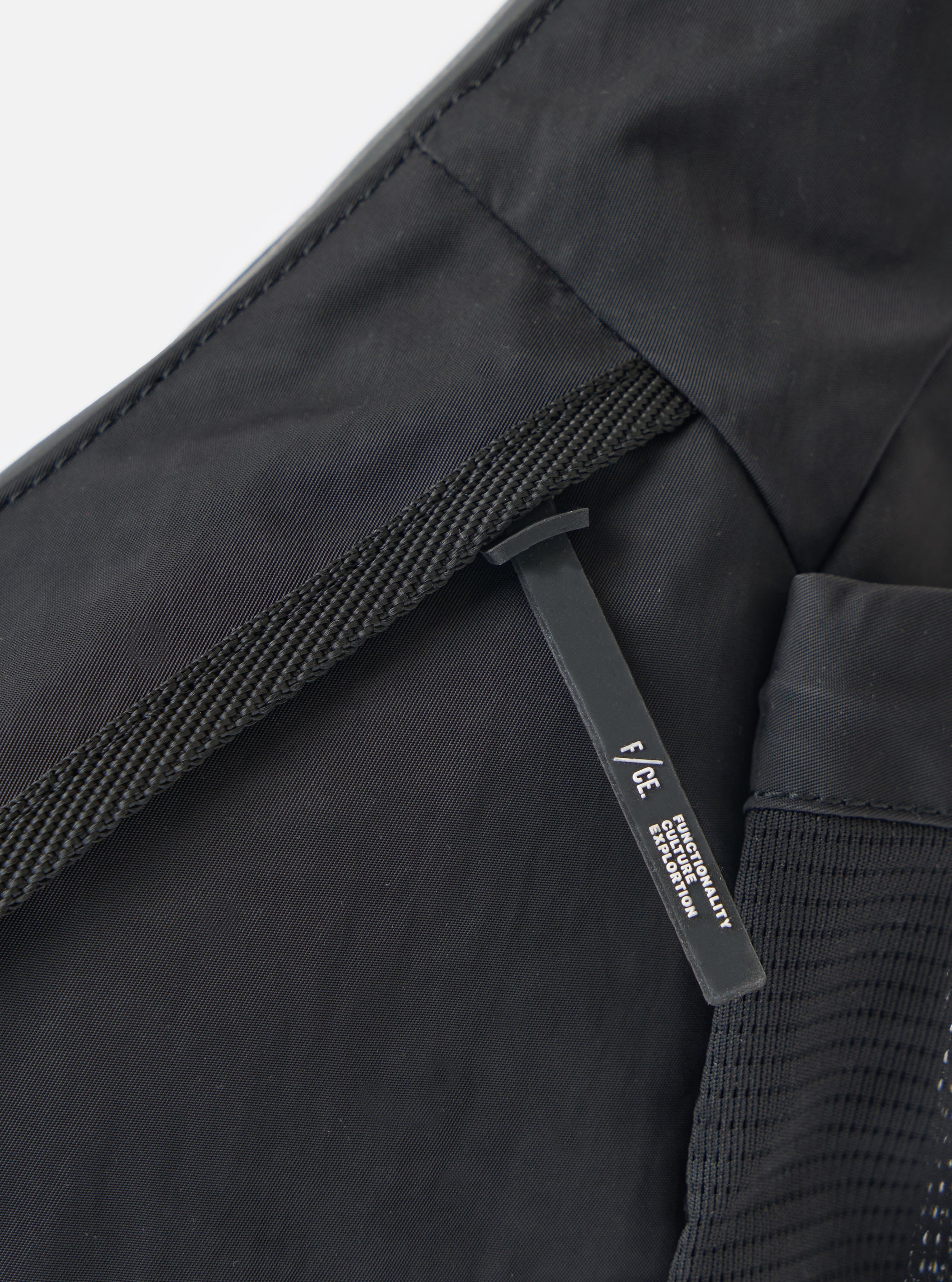 F/CE.® Black Nylon Textured Twill Horn Mini Shoulder Bag