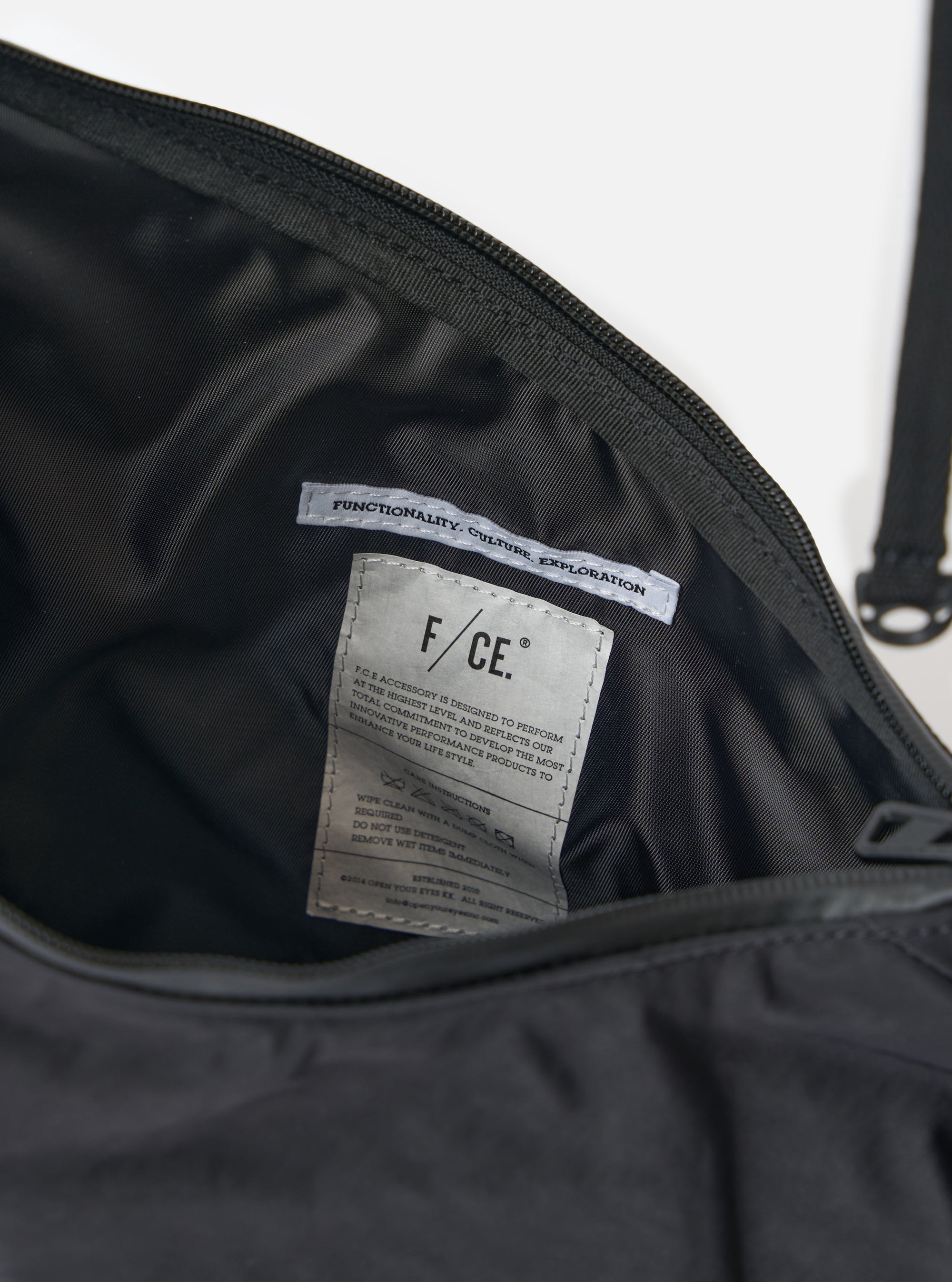 F/CE.® Black Nylon Textured Twill Horn Mini Shoulder Bag