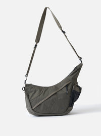 F/CE.® Charcoal Nylon Textured Twill Horn Mini Shoulder Bag