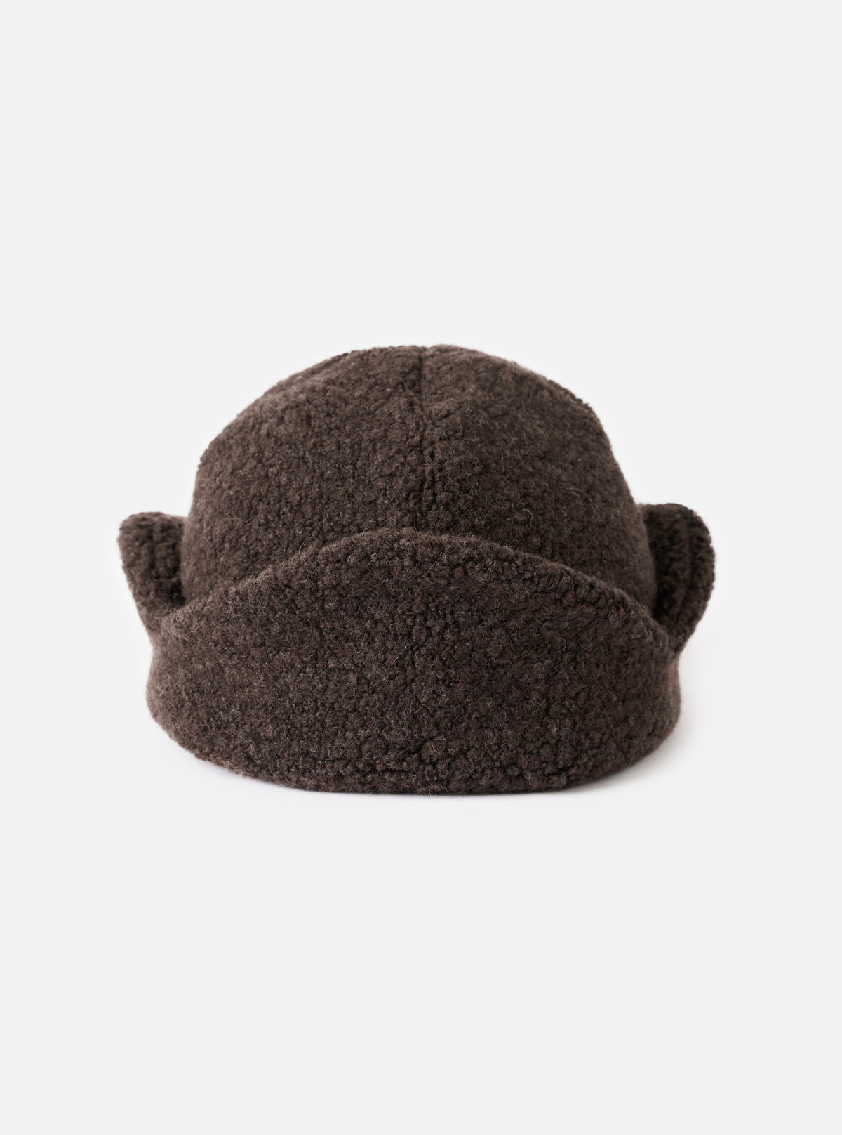 cableami® Brown Recycled Wool Flight Watch Cap