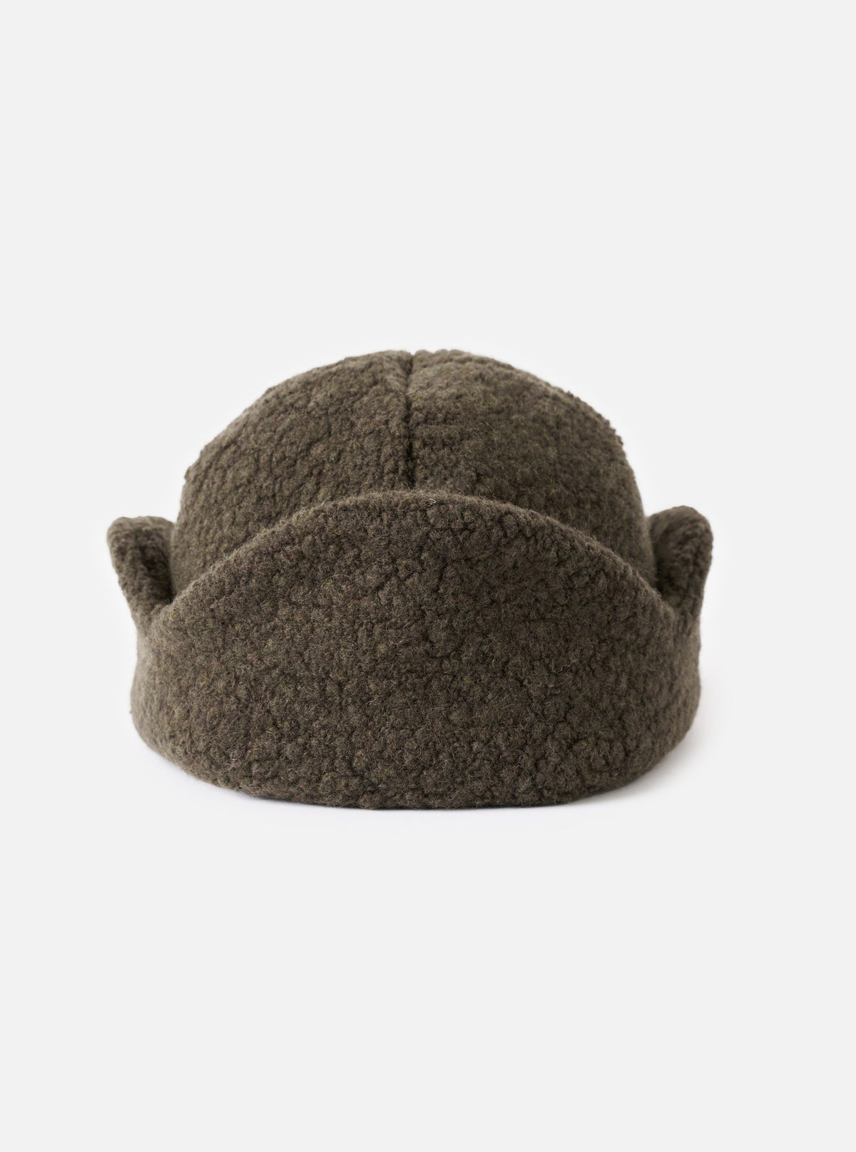 cableami® Olive Recycled Wool Flight Watch Cap