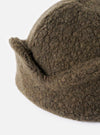 cableami® Olive Recycled Wool Flight Watch Cap