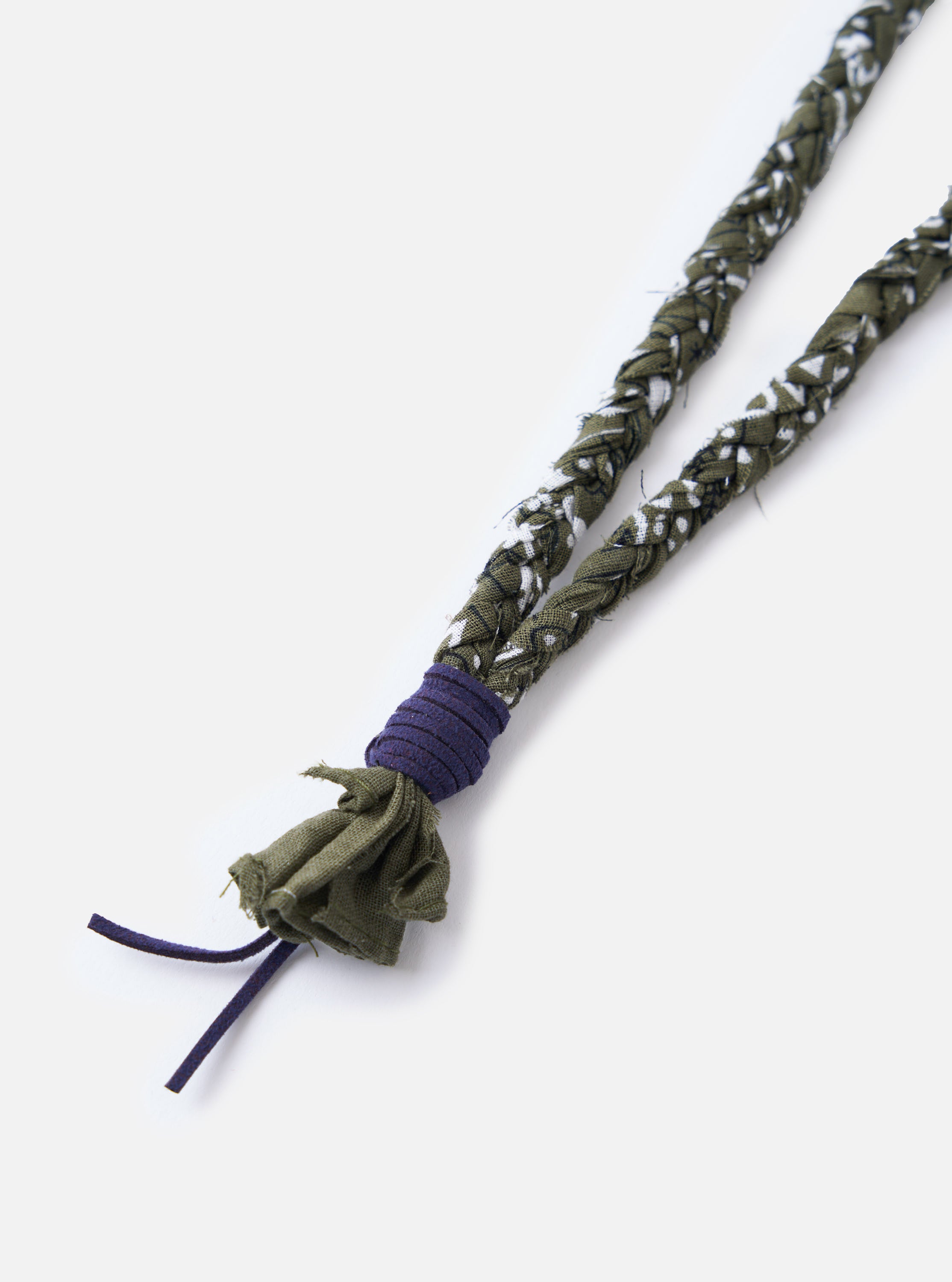 新品未使用 TENDERLOIN T-BANDANA 3 HONAI Hanami of Rome Military Green/Blue Leather Bandana Necklace No.46