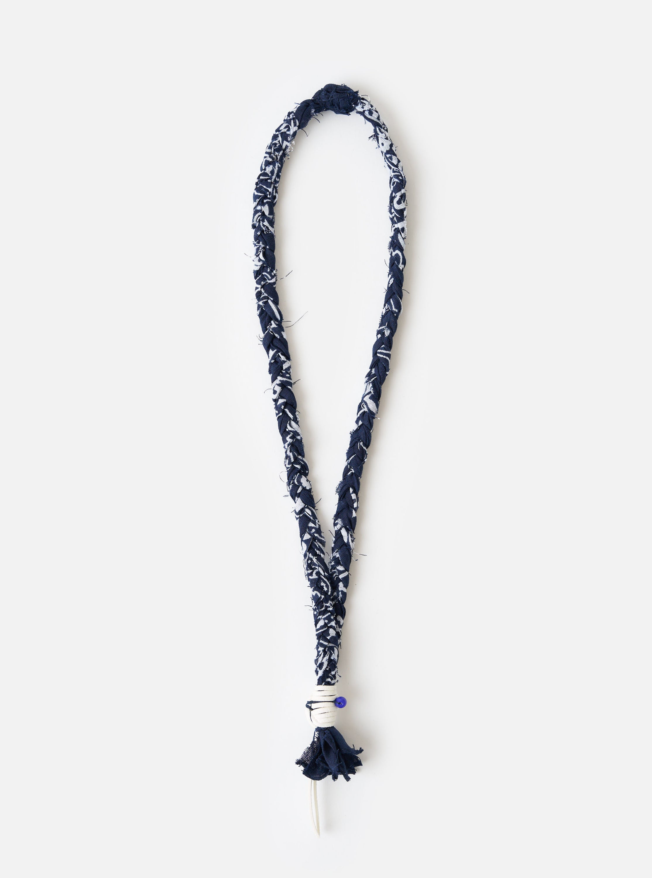 Hanami of Rome Blue/White Turquoise Pendant Bandana Necklace No.51