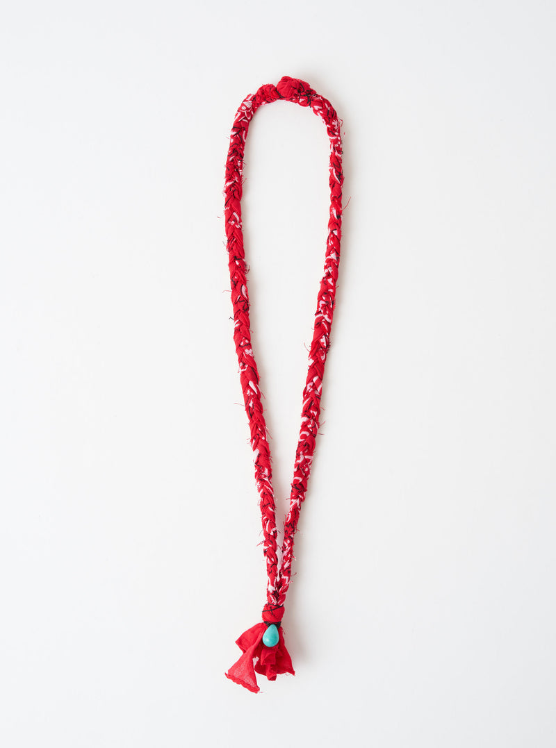Hanami of Rome Red/Turquoise Bead Bandana Necklace No.49