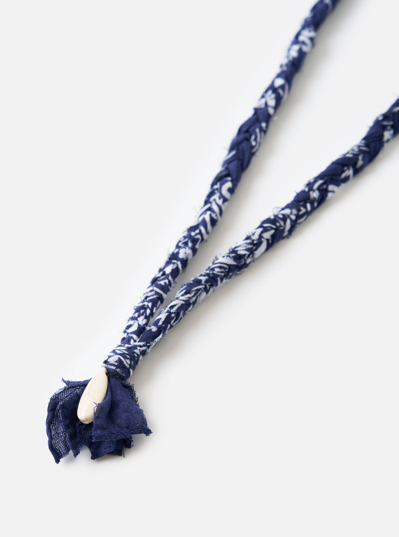 Hanami of Rome Blue/White Turquoise Pendant Bandana Necklace No.51